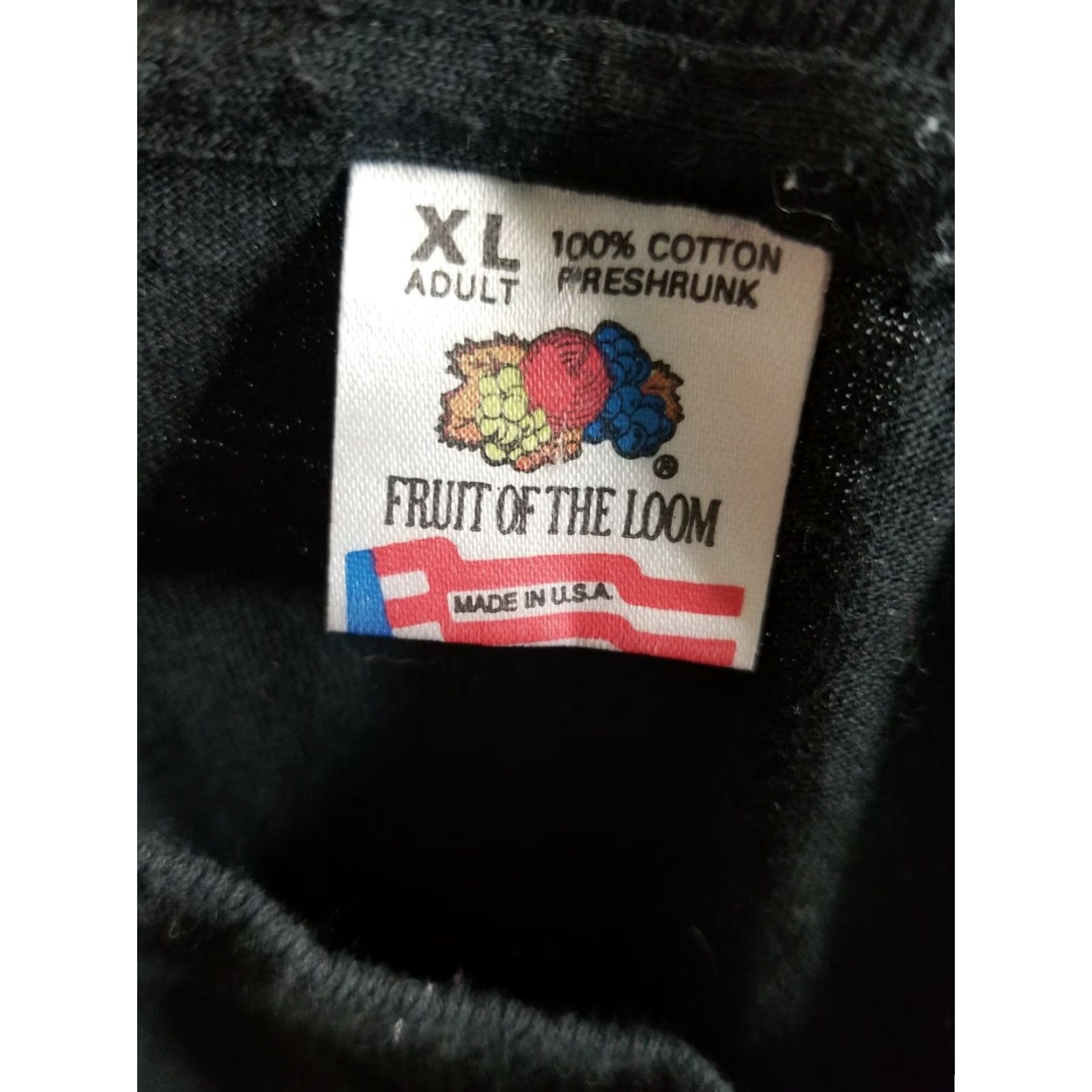 Fruit Of The Loom Vintage Washington State Outdoors Travel Souvenir T Shirt Mens XL Black Cotton Blend Fruit of the Loom 80s Crew Neck Short Sleeve Graphic Print Size US XL / EU 56 / 4 - 5 Thumbnail