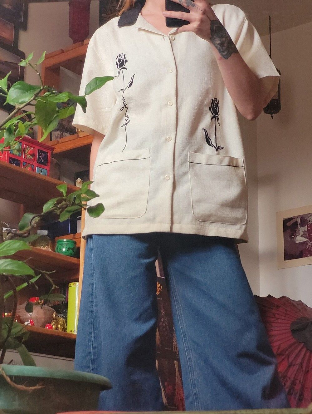 Other Malibu Drill Clothing Button-Down Shirt Rose Embroidery - S Size US S / EU 44-46 / 1 - 8 Thumbnail