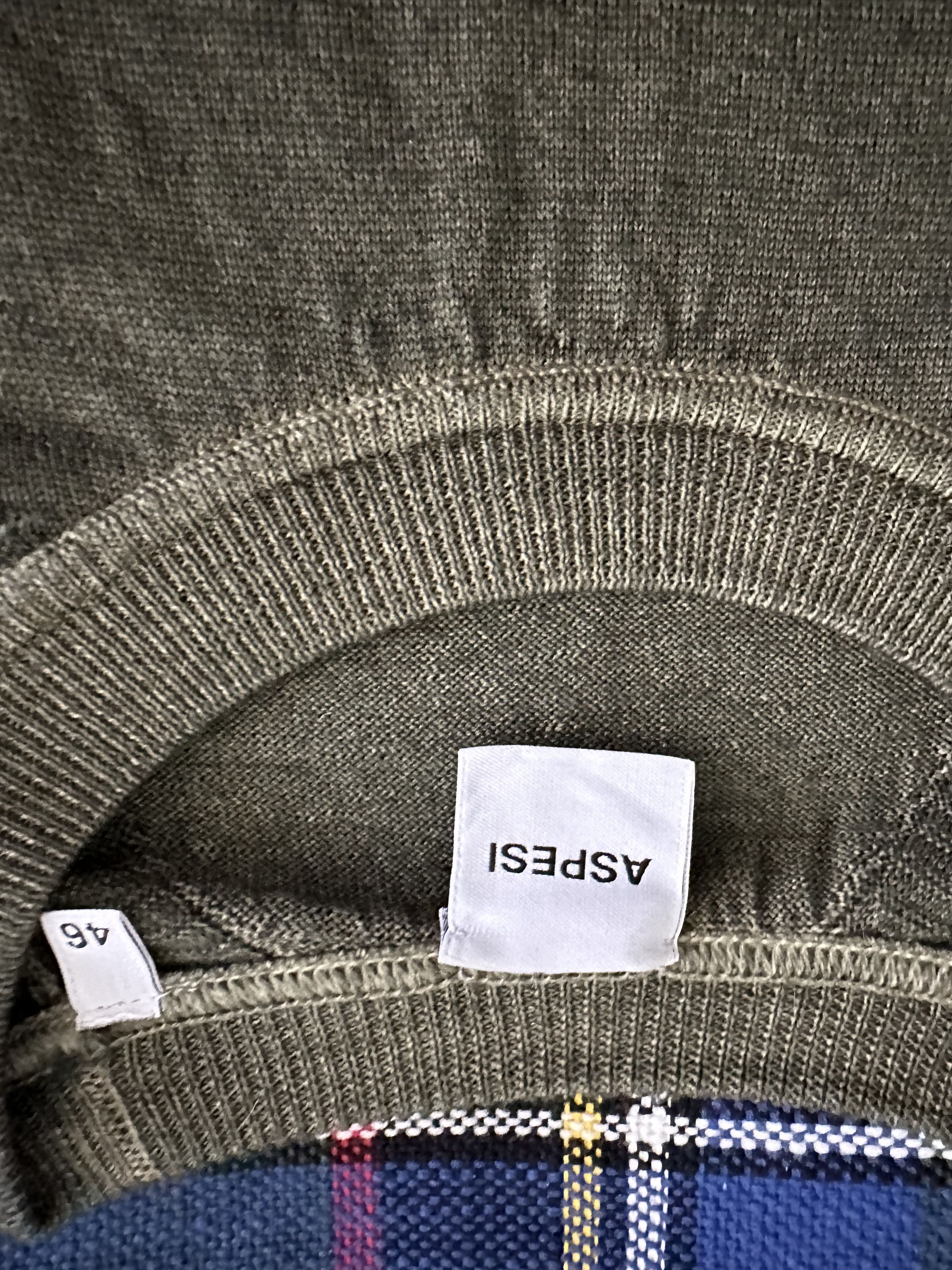 Aspesi Army Green Slim-Fit Wool Sweater IT46 Size US S / EU 44-46 / 1 - 6 Thumbnail