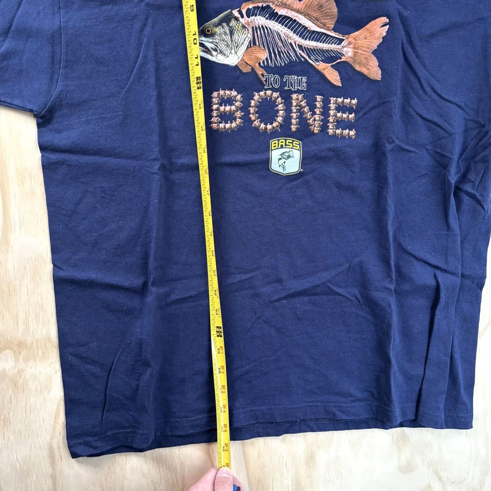 Bones BASS To The Bone Shirt Mens XL Blue Fish Skeleton Fishing Tee T-Shirt Size US XL / EU 56 / 4 - 3 Thumbnail
