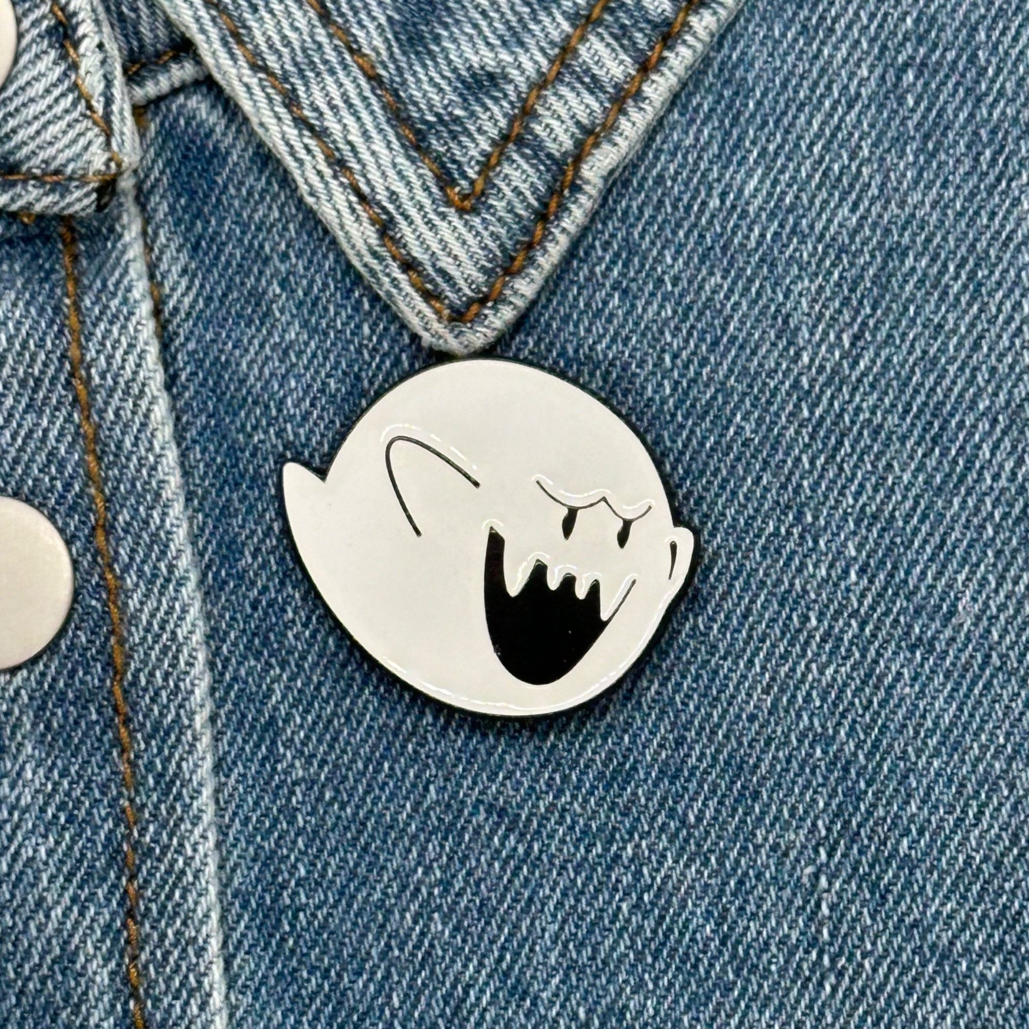 Other 🤩Pin Badge Super Mario Bros Boo White Ghost Elfin Enamel Br Size ONE SIZE - 1 Thumbnail
