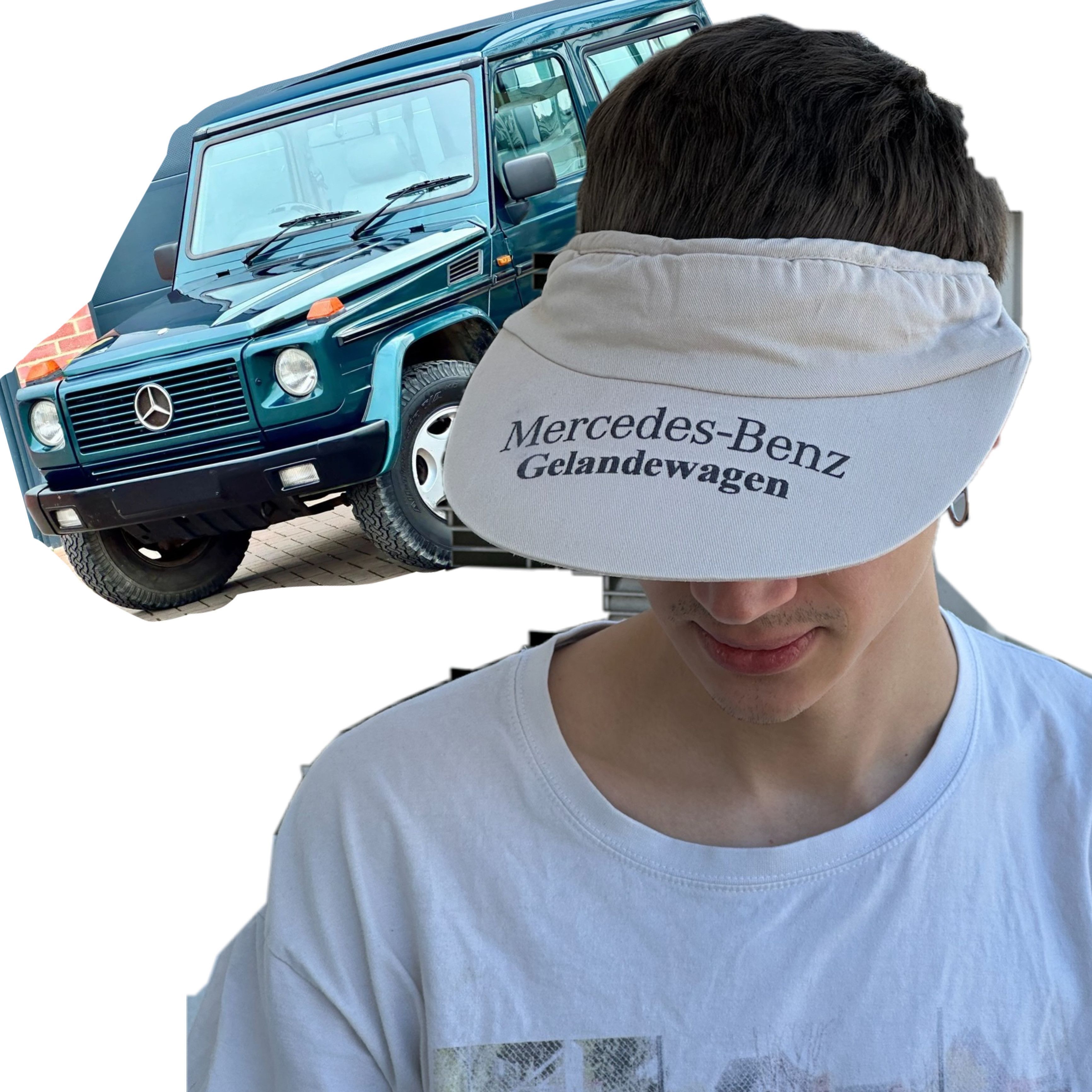 Mercedes-Benz Vintage Mercedes-Benz Gelandewagen Cap 90s tennis visor Size ONE SIZE - 1 Thumbnail