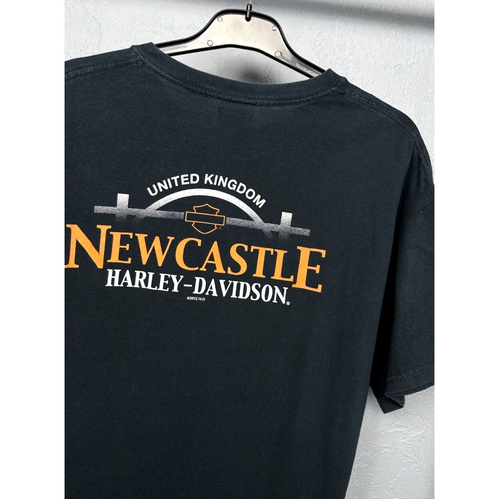 Harley Davidson Harley-Davidson Newcastle 2011 Big Logo Mens T-Shirt Tee Size L Black Cotton Short Sleeve Crew Neck Graphic Print Logo Mens Size US L / EU 52-54 / 3 - 8 Thumbnail