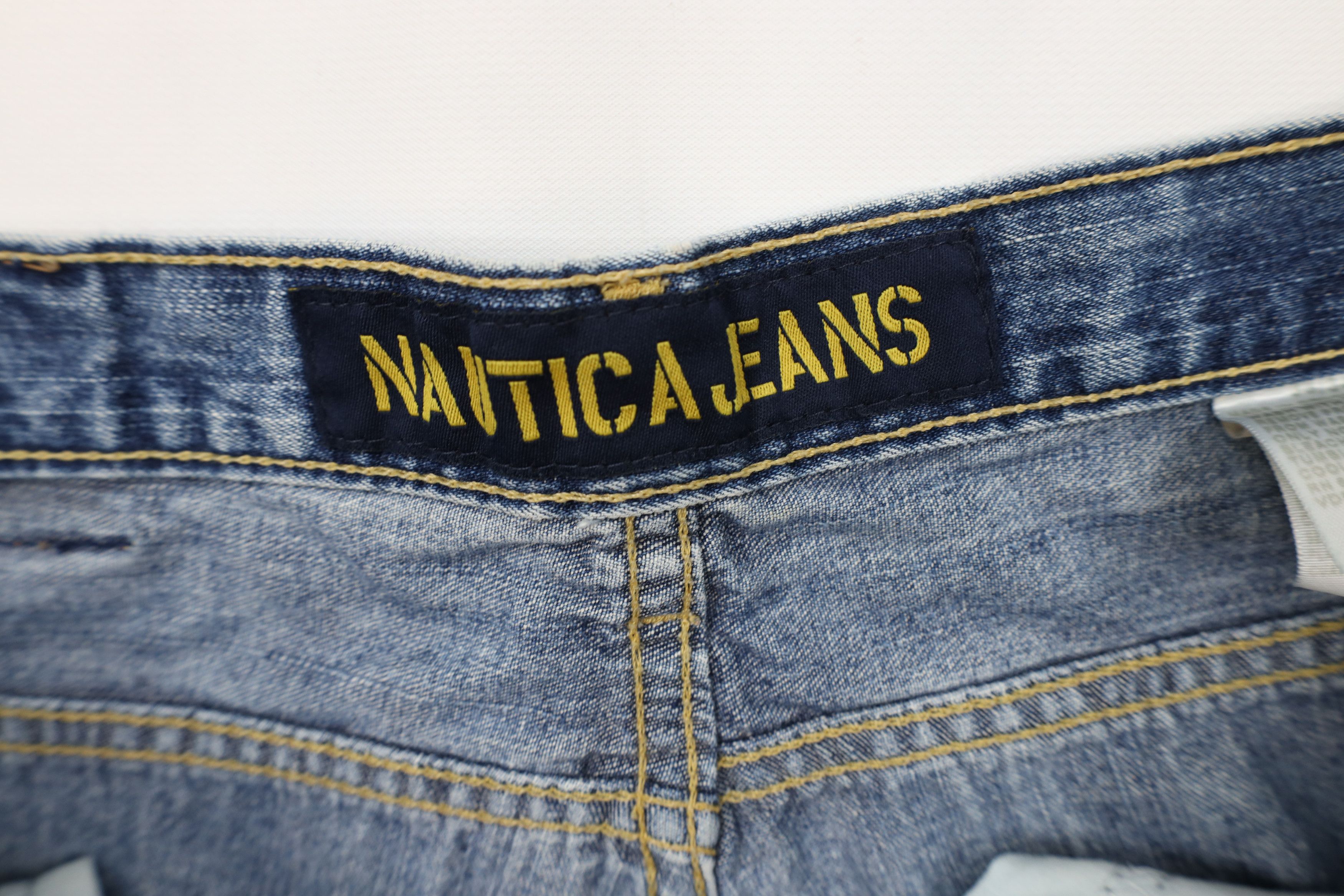 Nautica Vintage 90s Nautica Baggy Wide Leg Dungaree Denim Jeans Size US 33 - 8 Thumbnail