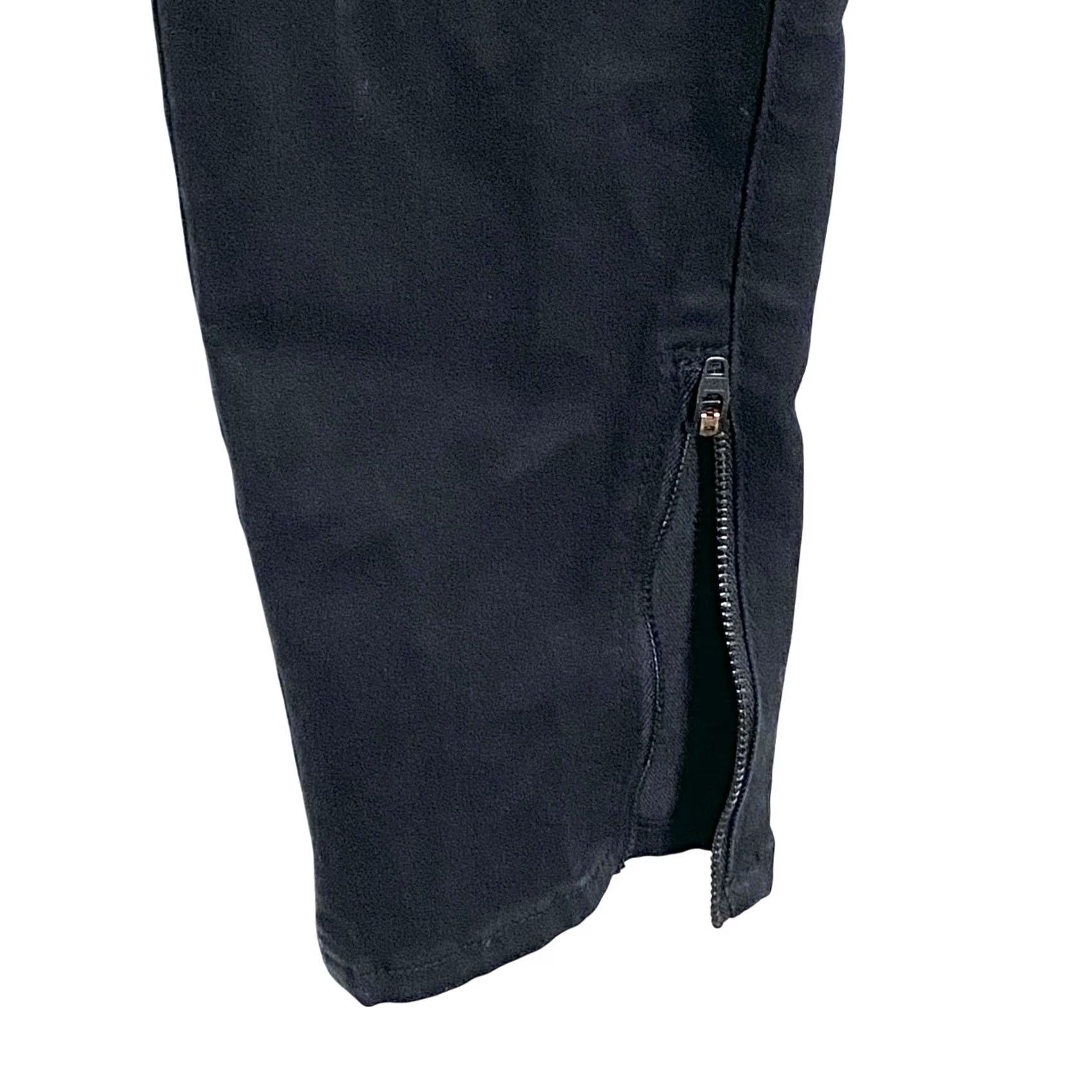 Vintage Just Black Skinny Jeans Womens 28 Ankle Zipper Stretch Grunge Whimsigoth Emo USA Size 28" / US 6 / IT 42 - 5 Thumbnail