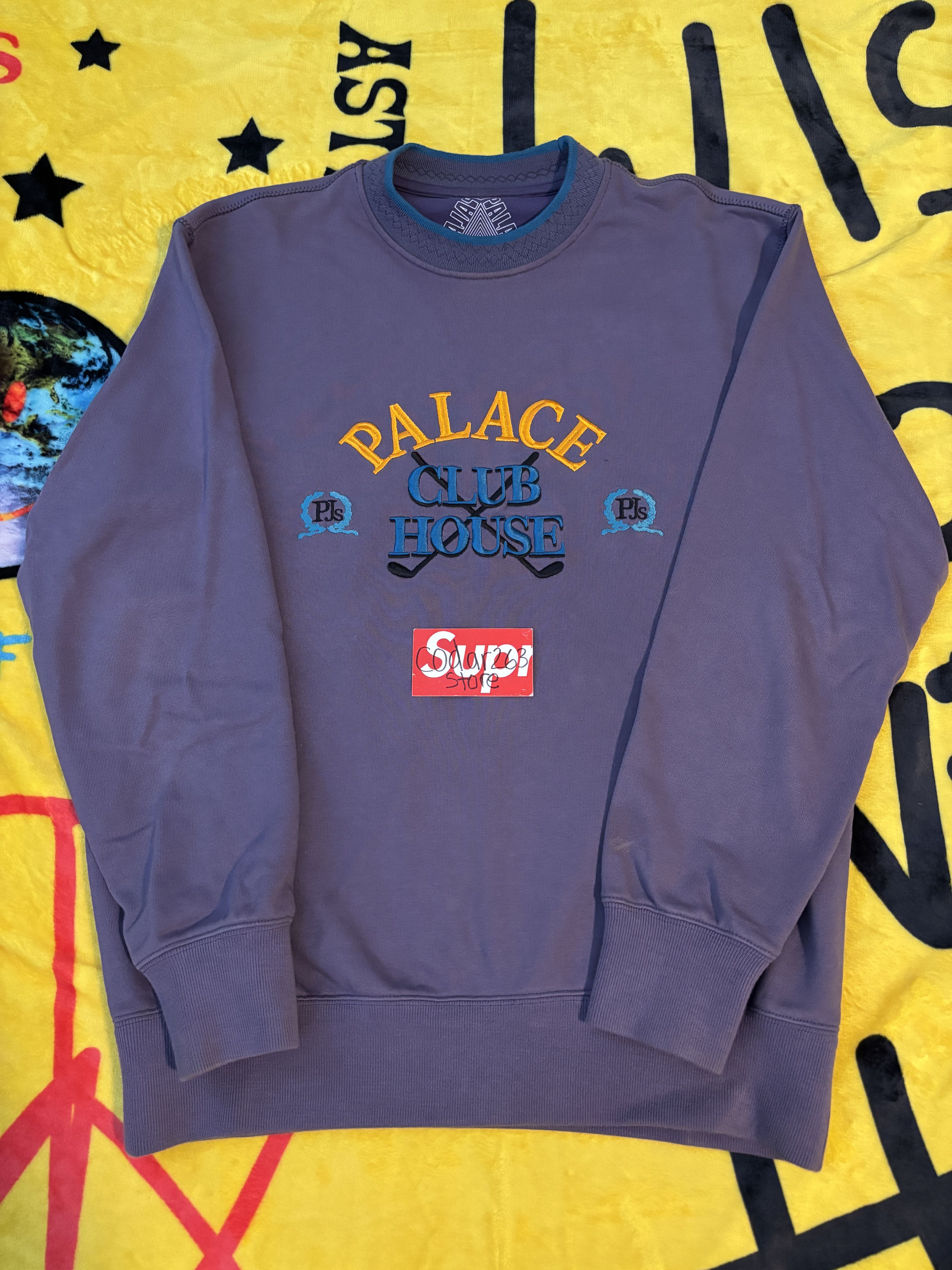 Palace FW17 Clubhouse Crewneck - Palace Skateboards Wine Sweater Size US M / EU 48-50 / 2 - 2 Thumbnail