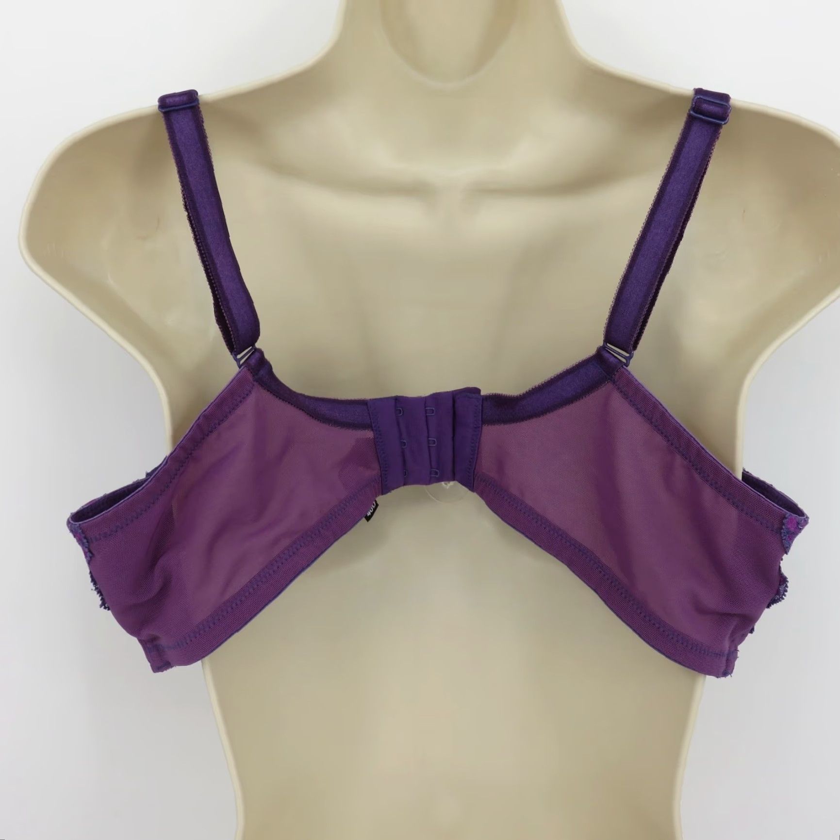 Torrid Torrid Purple Solid Underwire Padded Lace Bow Accent 40D Plus Size Womens Bra Size ONE SIZE - 6 Thumbnail
