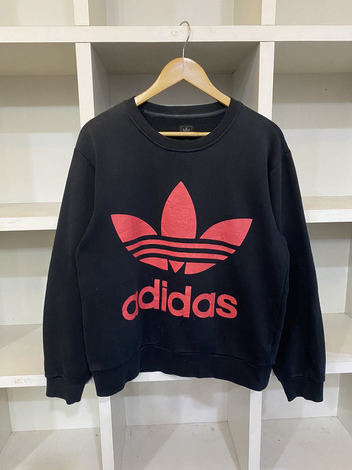 Adidas × Vintage Vintage Adidas Big Logo Sweatshirt Size US S / EU 44-46 / 1 - 1 Thumbnail
