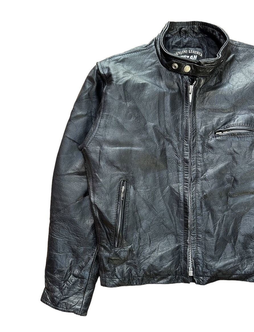 Genuine Leather Vtg EEZAN Genuine Leather Cafe Racer Jacket Size US S / EU 44-46 / 1 - 2 Thumbnail