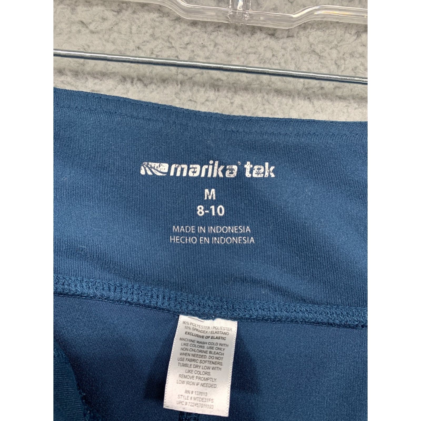 Vintage Marika Tek Athletic Leggings Capri Turquoise Exercise Yoga Waist Pocket Sz 8-10 Women Pants Size 32" / US 10 / IT 46 - 7 Thumbnail