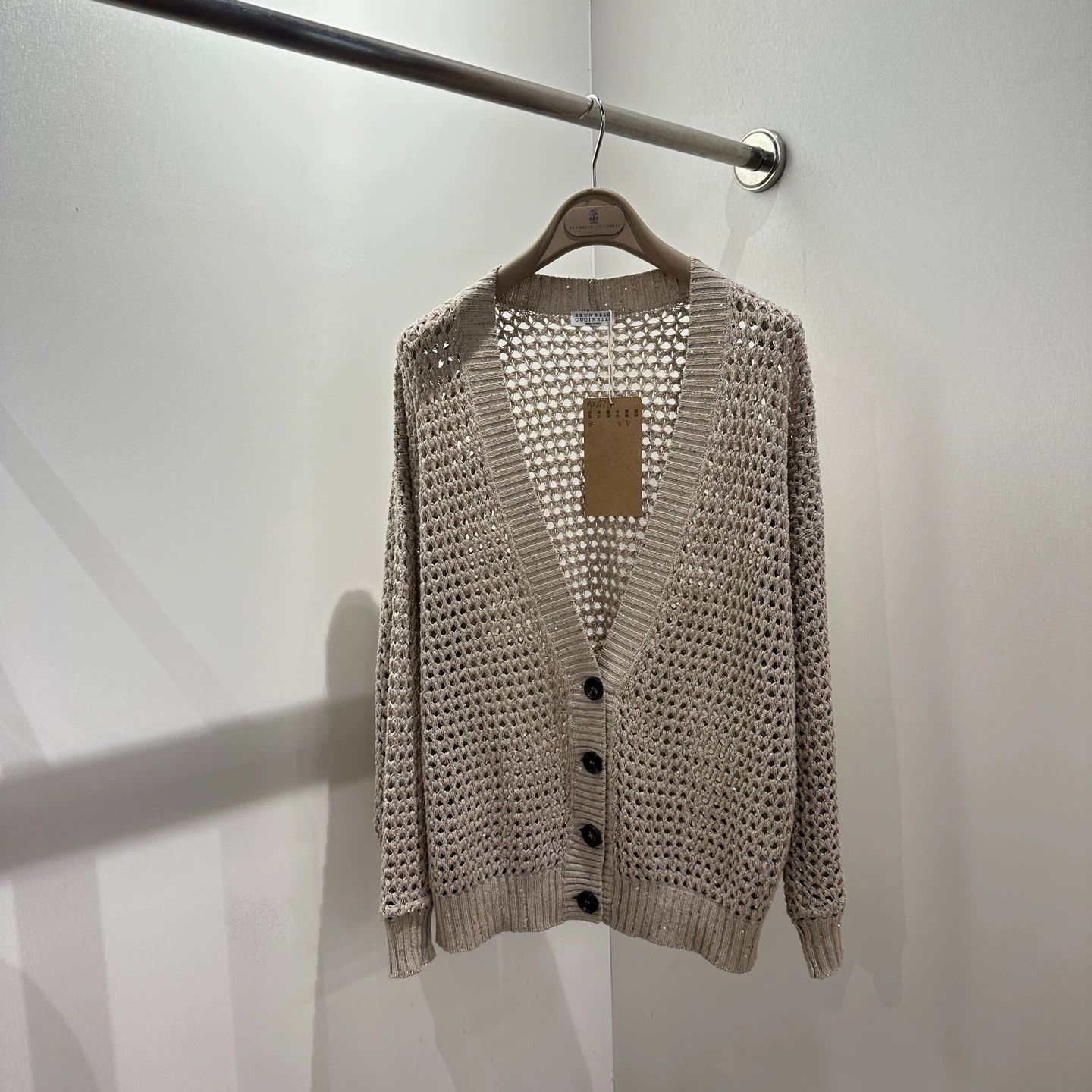 Brunello Cucinelli Brunello Cucinelli apr667 openwork sequin knit cardy M Size M / US 6-8 / IT 42-44 - 1 Thumbnail