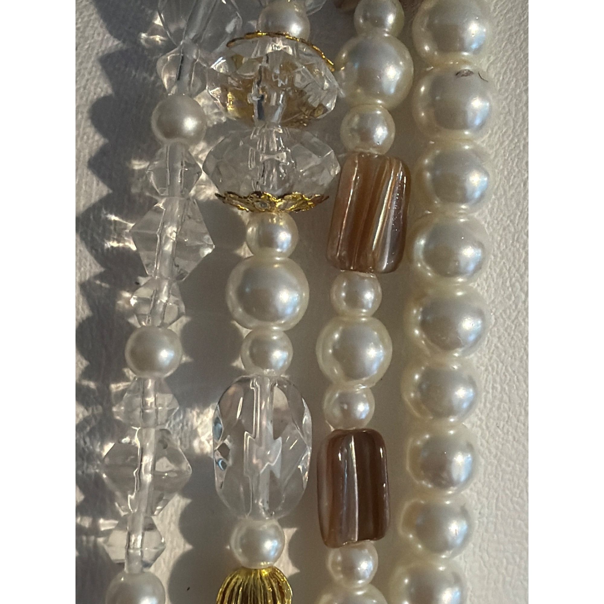 Other Premier Designs Daydream Necklace Multi Strand Gold Tone Fau Size ONE SIZE - 3 Thumbnail