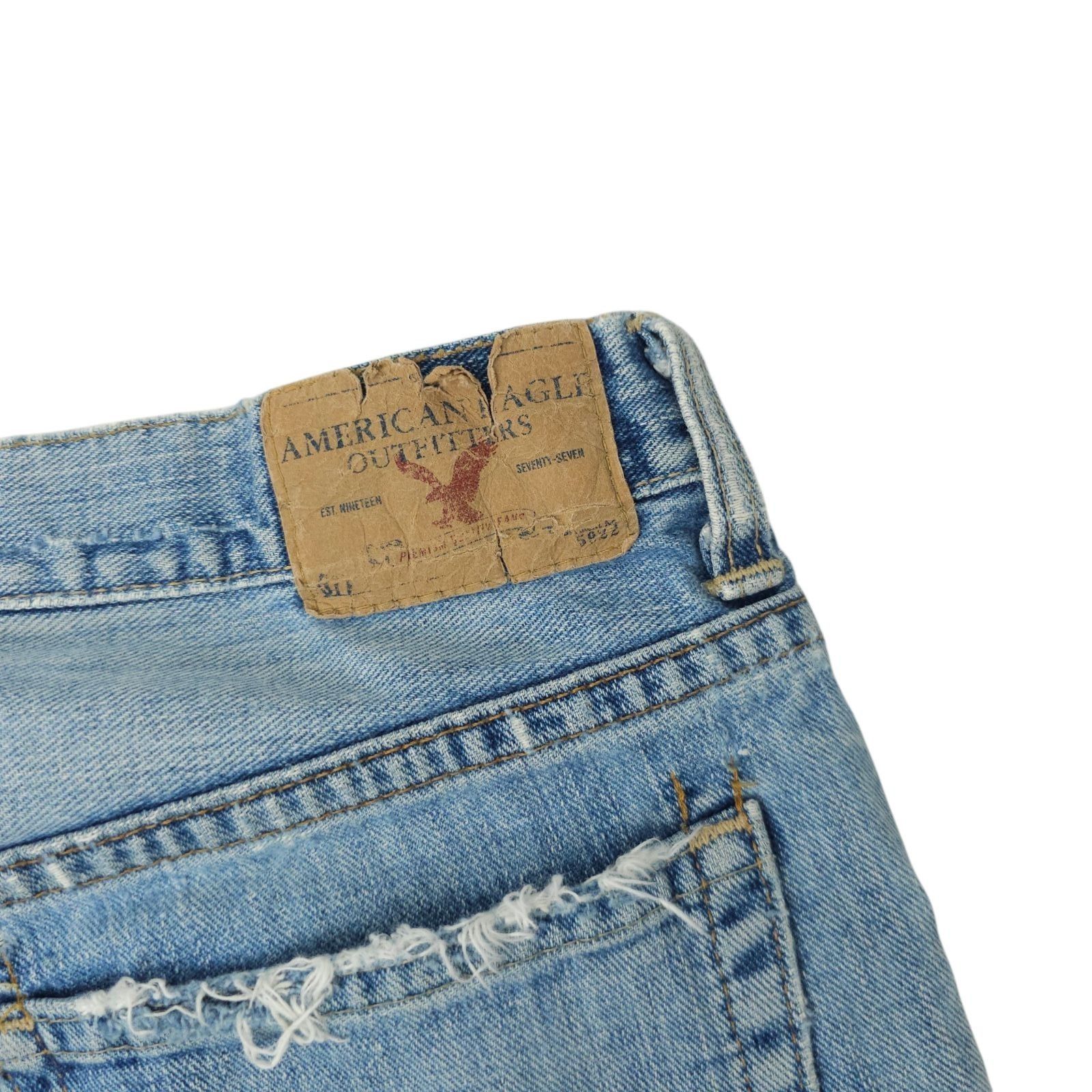 American Eagle Outfitters American Eagle Straight Leg Jeans 31x32 (Fit 31x31.5) Distre Size US 31 - 15 Thumbnail