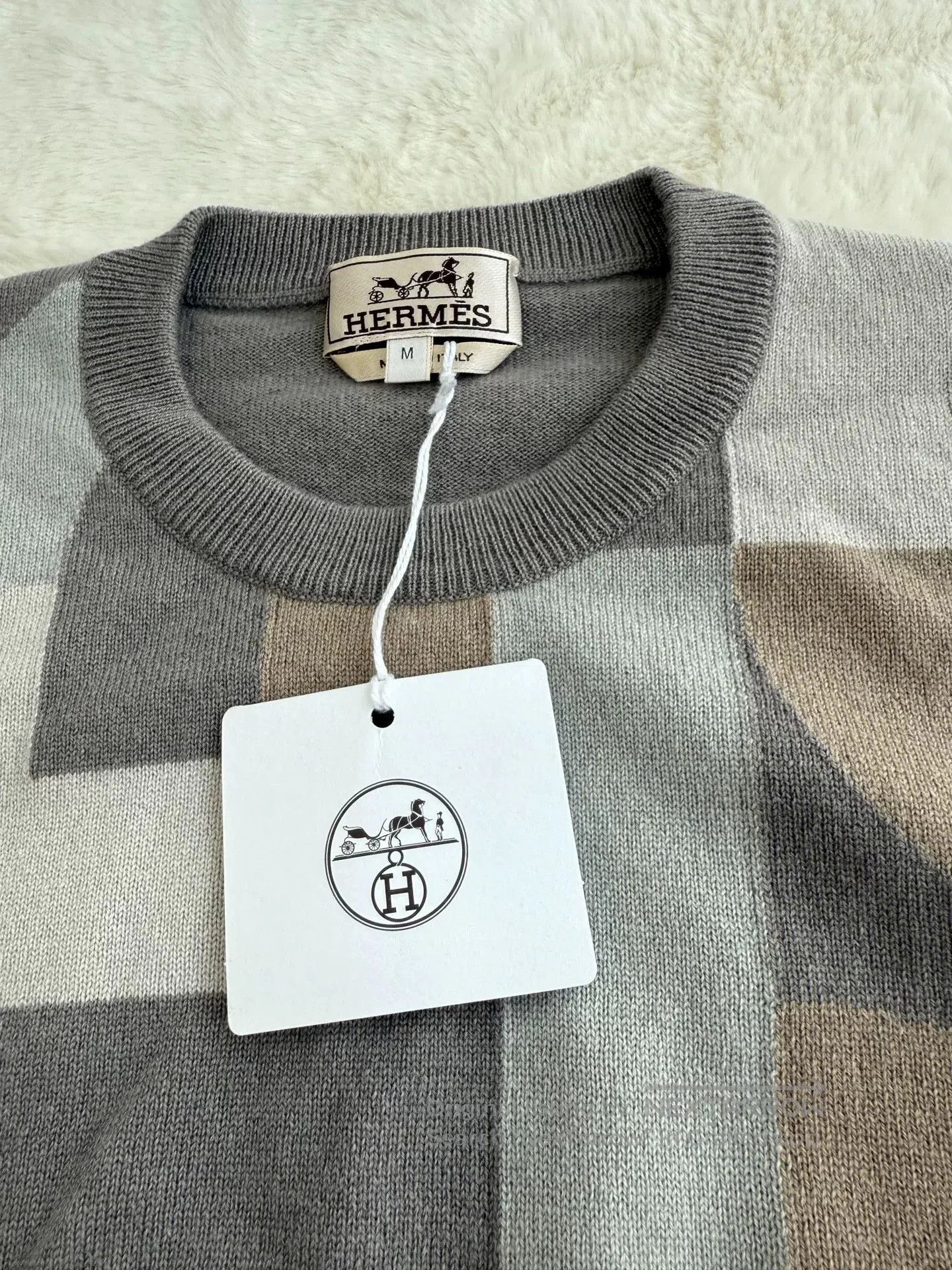 Hermes Hermes Men's Cashmere Sweater Irregular Pattern. Size US M / EU 48-50 / 2 - 3 Thumbnail