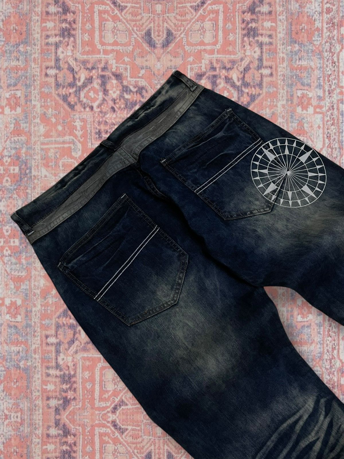 Beauty Beast Vintage 1990s Designer Japan Tradition Queen Of Storm Denim Size US 32 / EU 48 - 15 Thumbnail