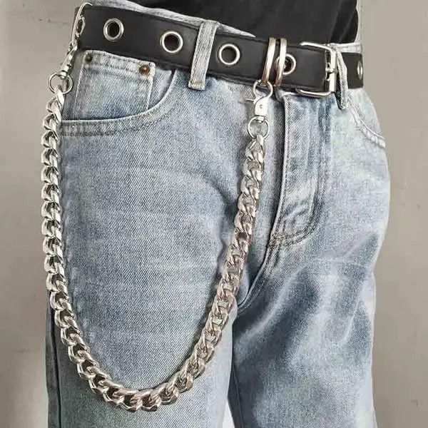 Jewelry Trousers Key Chains Trendy Metal Punk Wallet Belt Keychain Size ONE SIZE - 2 Thumbnail