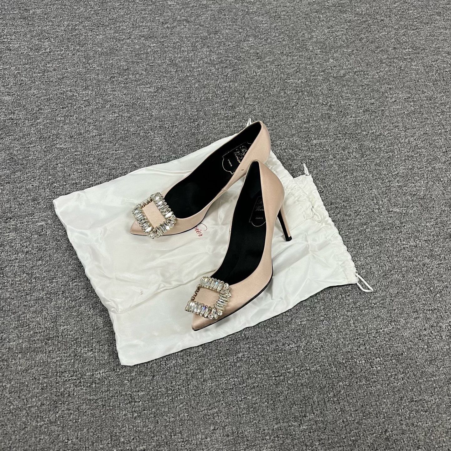 Roger Vivier Roger Vivier RV Crystal Buckle Heels Size US 4 / IT 34 - 1 Thumbnail