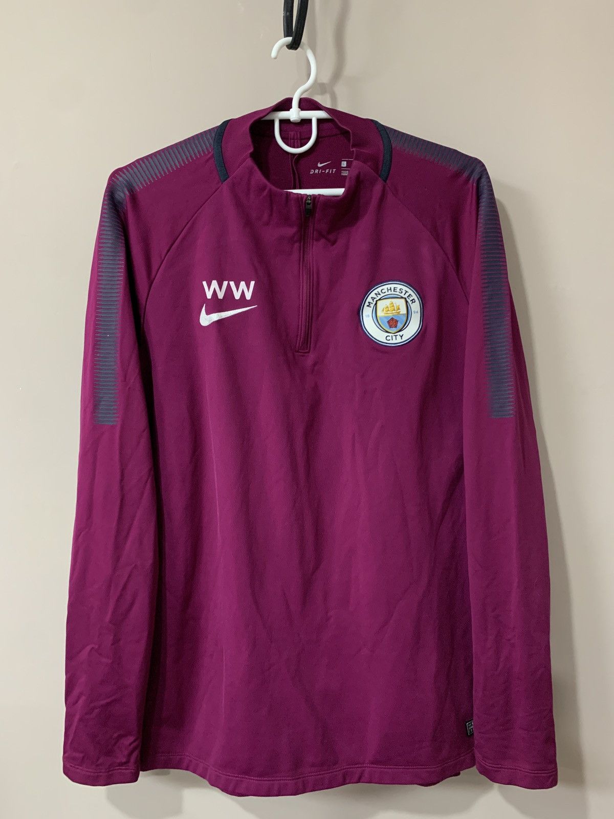 Nike Manchester City 1/3 Zip Football Sweatshirt Nike Soccer Size US L / EU 52-54 / 3 - 1 Thumbnail