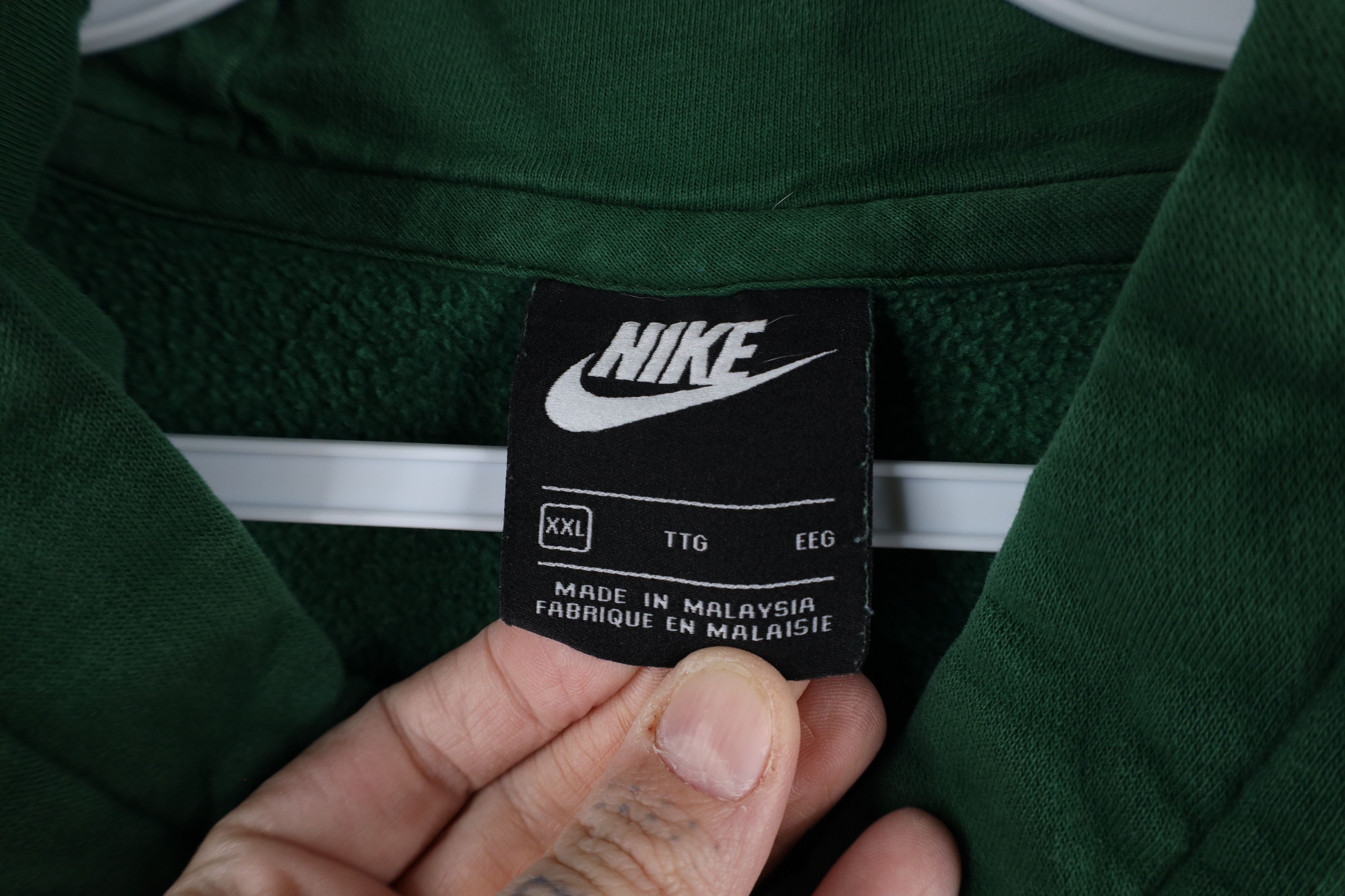 Nike × Vintage Vintage Nike Mini Swoosh Eagles Hoodie Sweatshirt Green Size US XXL / EU 58 / 5 - 4 Thumbnail