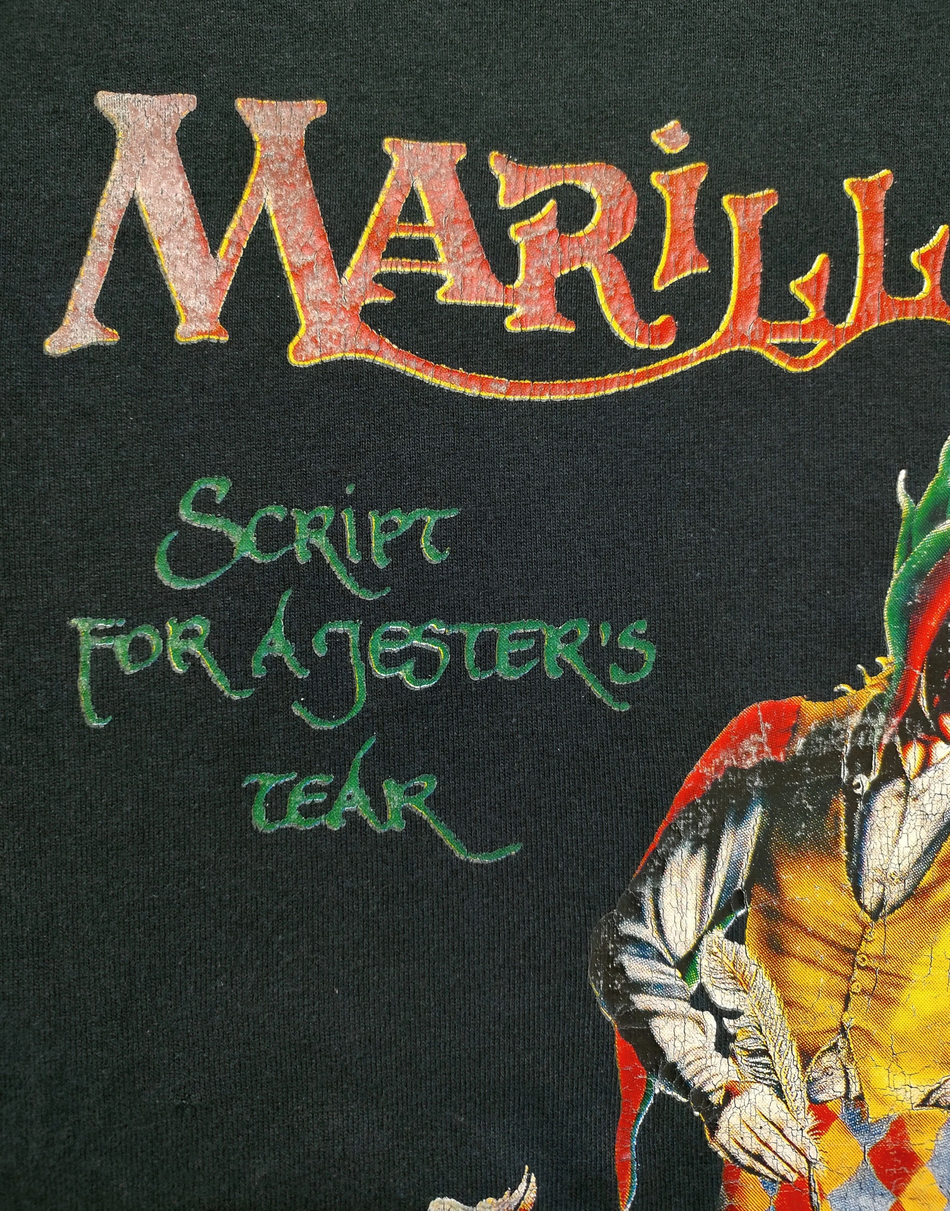 Band Tees × Vintage Vintage 90s MARILLION SCRIPT FOR AJESTER'S TEAR Rock T-Shirt Size US L / EU 52-54 / 3 - 3 Thumbnail