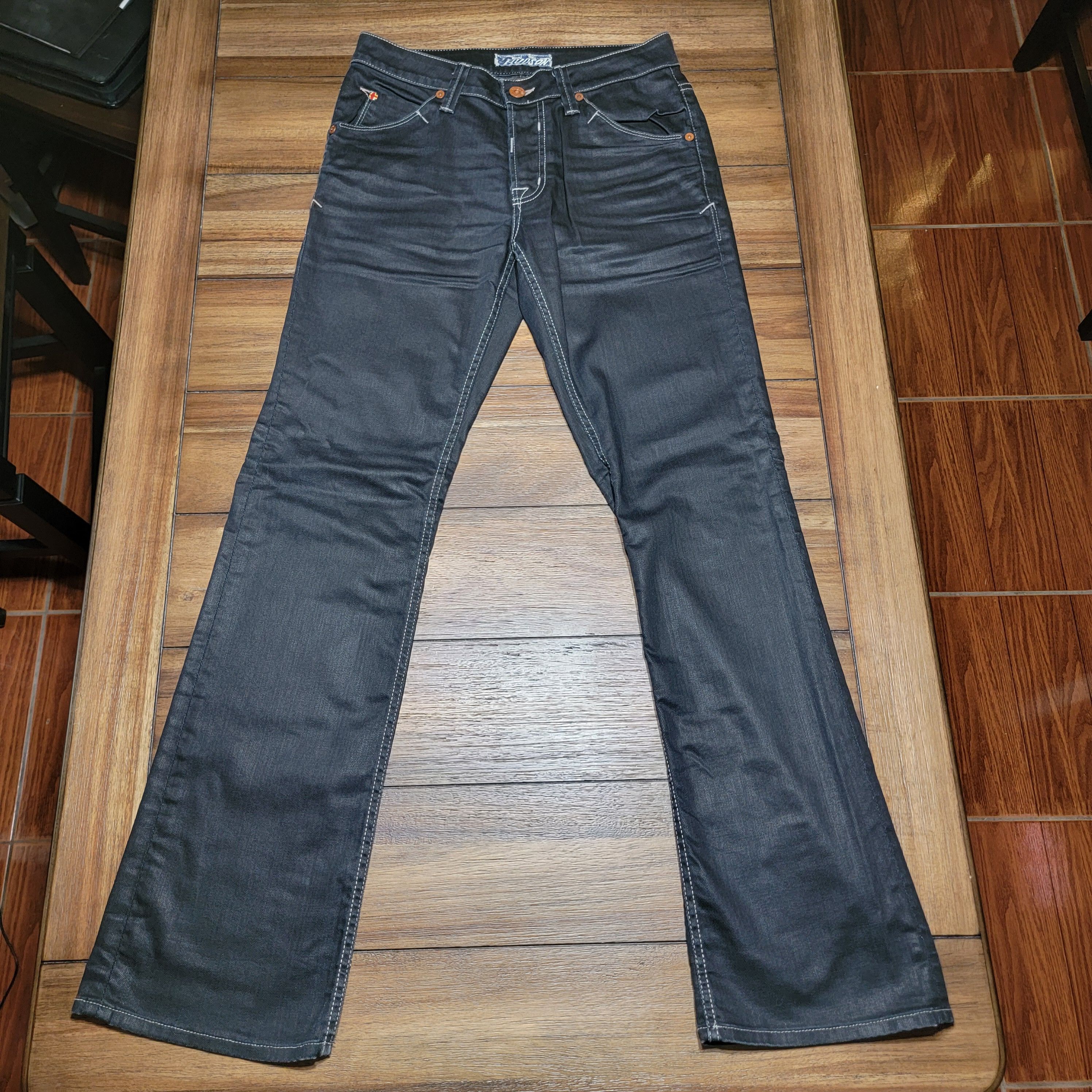Hudson Hudson Black Denim Jeans w/ Button Fly - Size 32 Size 32" / US 10 / IT 46 - 1 Thumbnail