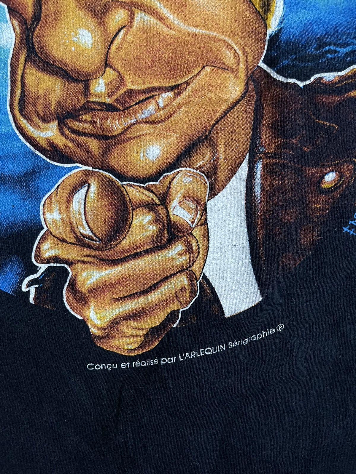 Vintage RARE VINTAGE 96 Johnny Hallyday French Rock F.Dubois Art Tee Size US XL / EU 56 / 4 - 4 Thumbnail