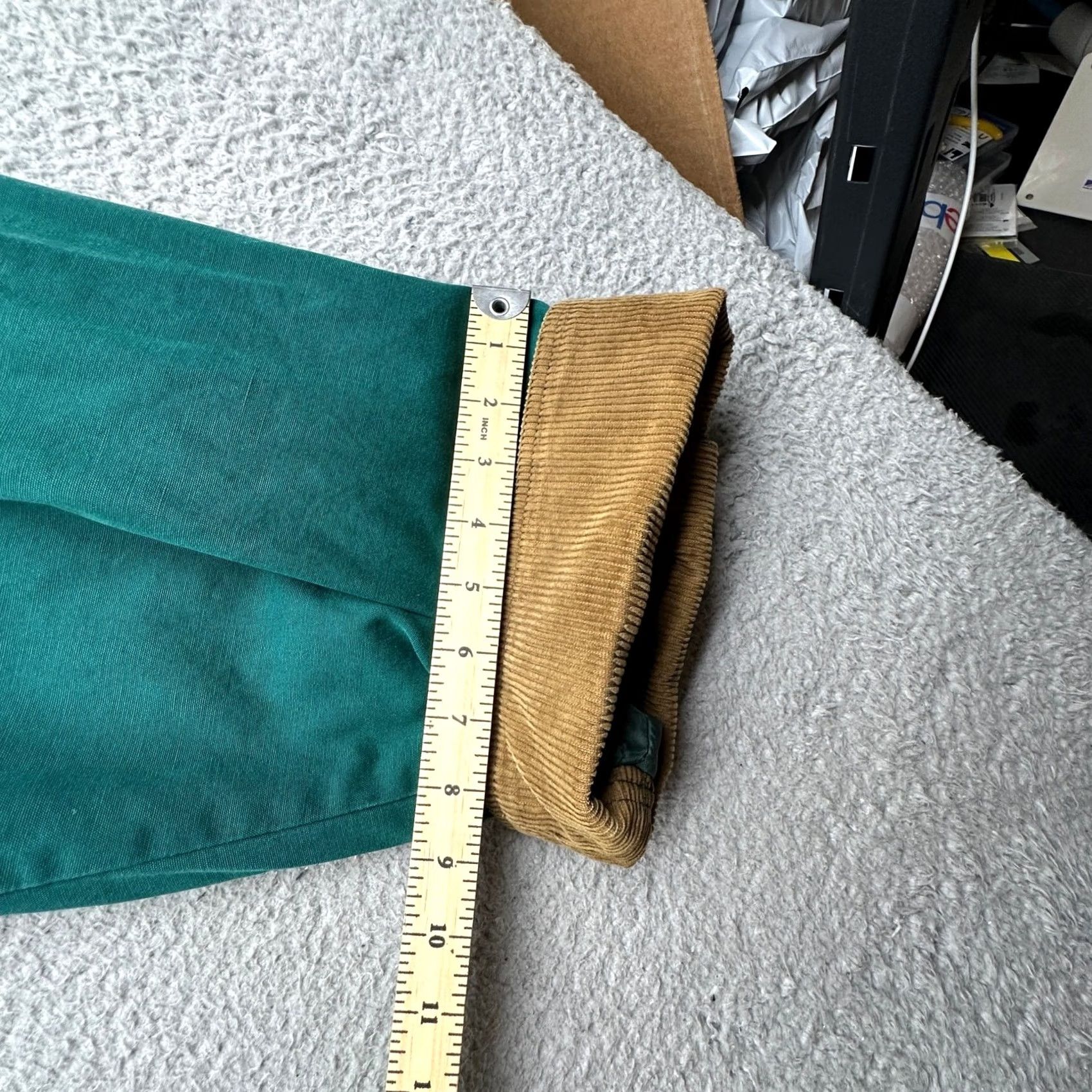 Vintage VINTAGE Saddlebrook Coat Men's Large Green Plaid Lined Barn Chore Canvas Corduroy Button Long Overcoat Size US L / EU 52-54 / 3 - 7 Thumbnail
