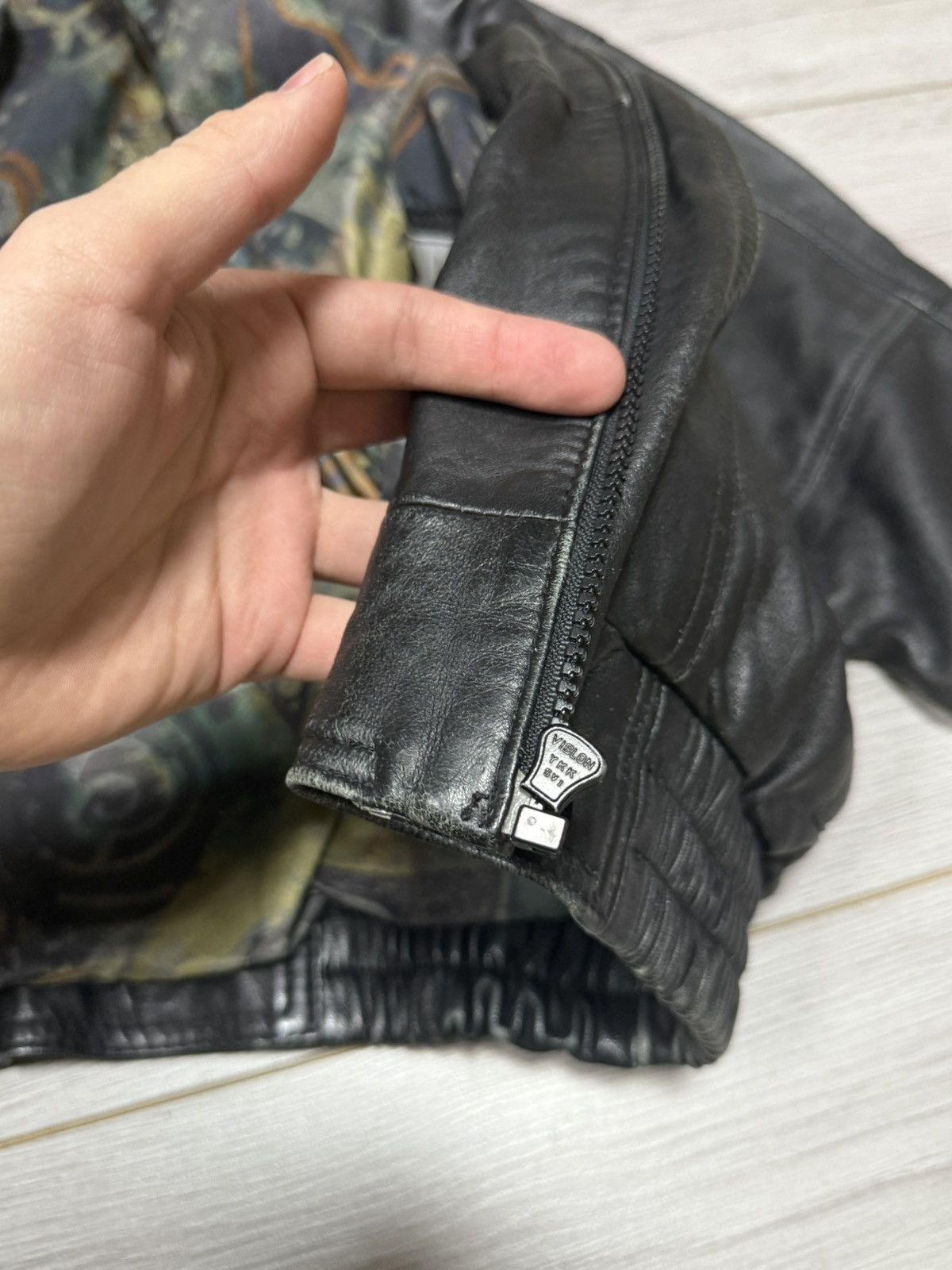 Genuine Leather leather bomber jacket zip vintage wide Size US M / EU 48-50 / 2 - 9 Thumbnail