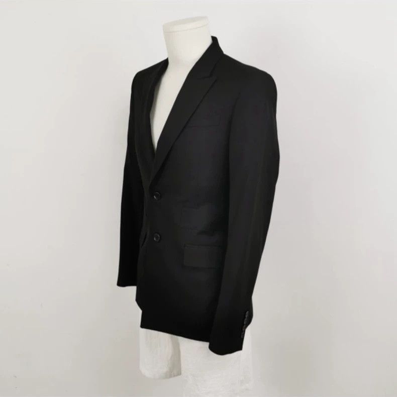 Givenchy Givenchy Wool solid color lapel long-sleeve blazer size 48 Size US M / EU 48-50 / 2 - 2 Thumbnail