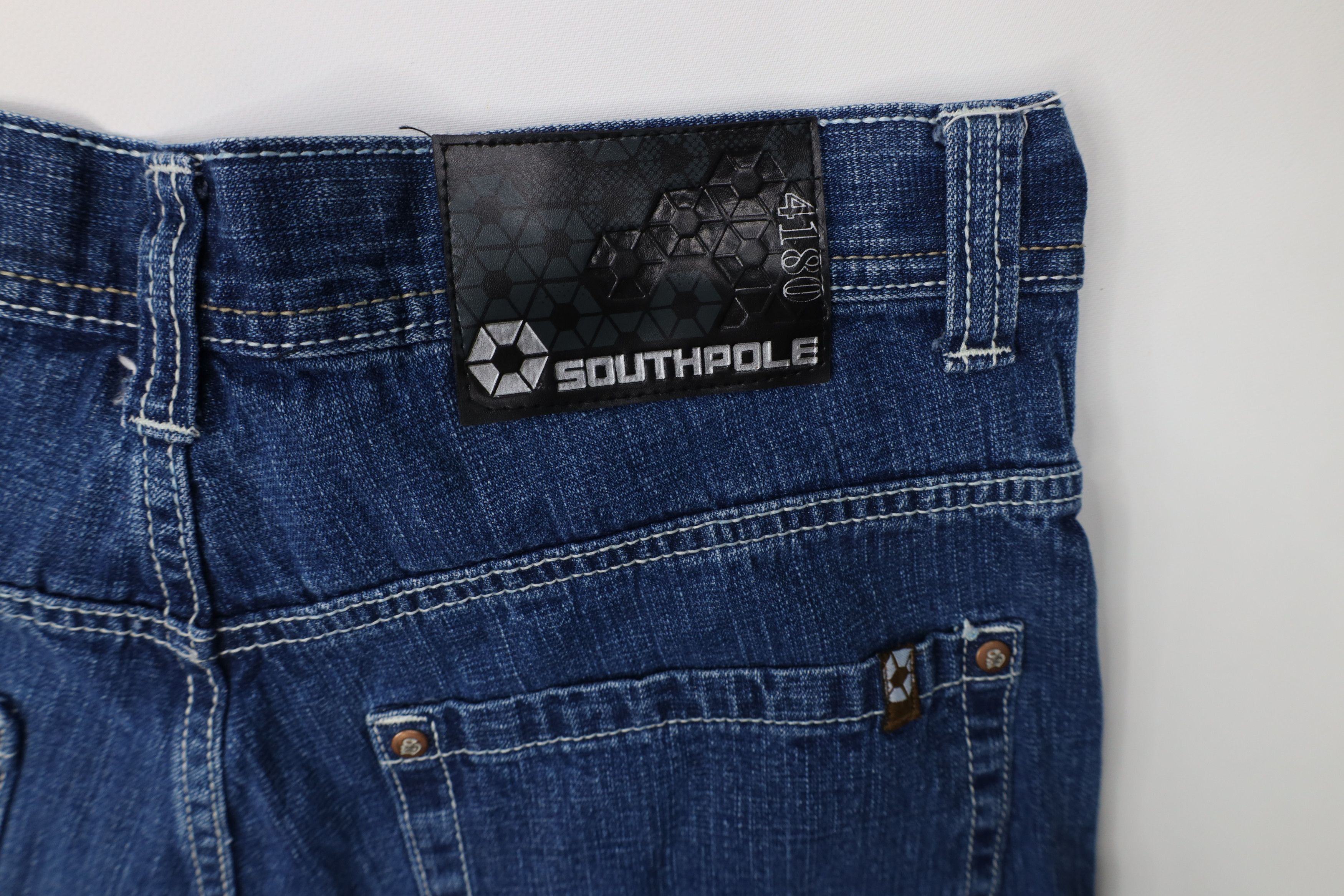 Southpole Vintage 90s Y2K Southpole Wide Leg Denim Jeans Blue Cotton Size US 34 / EU 50 - 13 Thumbnail