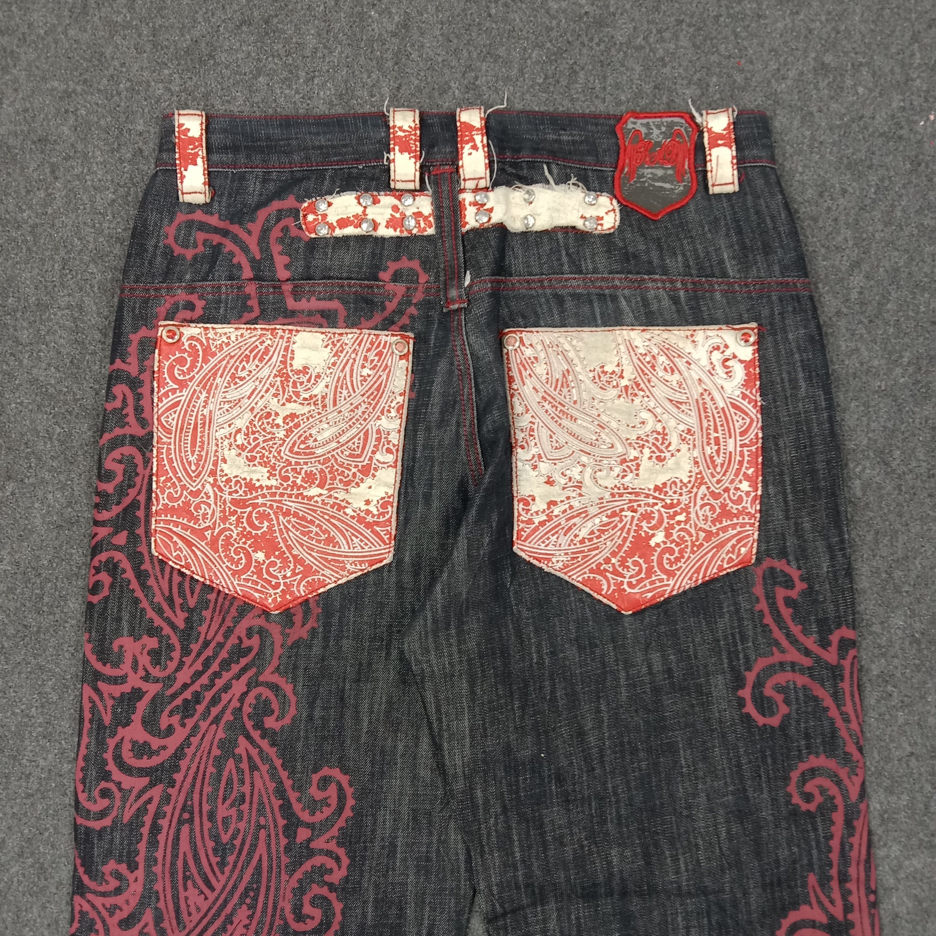 If Six Was Nine K.A.D. Japanese Streetwear Baggy Denim Jeans c235n2 Size US 34 / EU 50 - 2 Thumbnail
