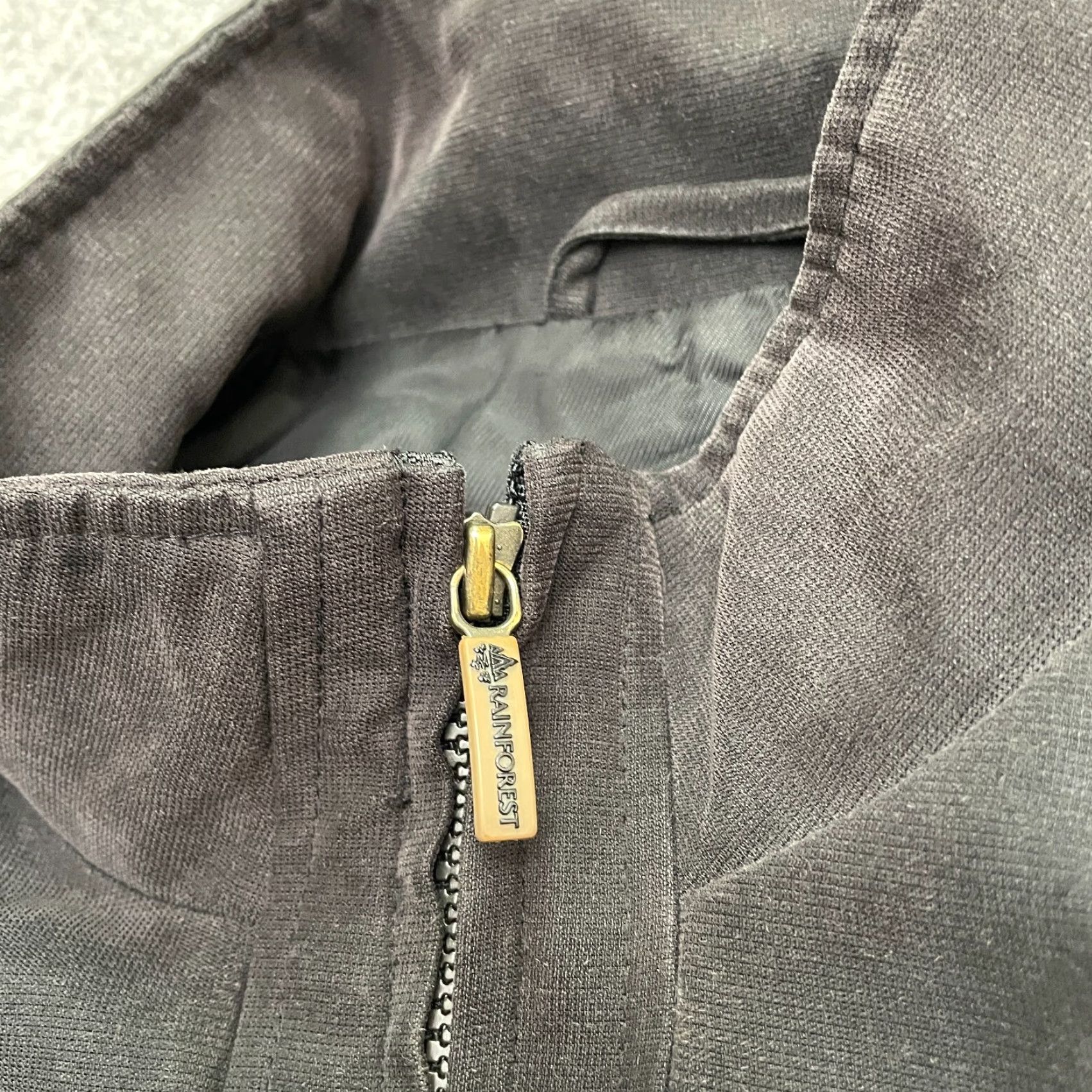 Vintage Rain Forest Jacket XL Black Full Zip Lined Pocket Outdoor Casual Mens Size US XL / EU 56 / 4 - 6 Thumbnail