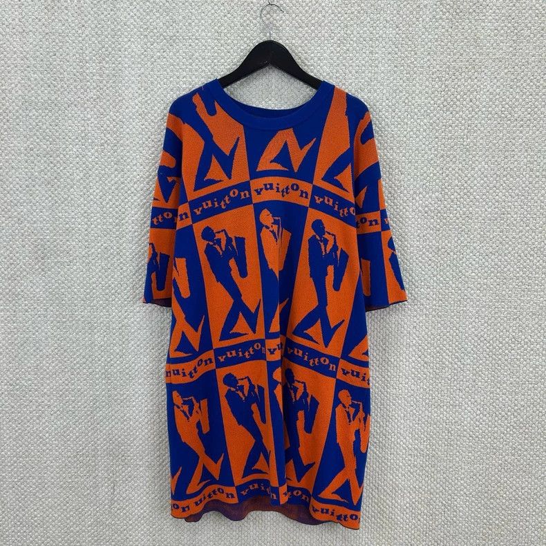 Louis Vuitton Louis Vuitton Orange and Blue Checkerboard Plus Size Knit Size XXL / US 16-18 / IT 52-54 - 1 Thumbnail