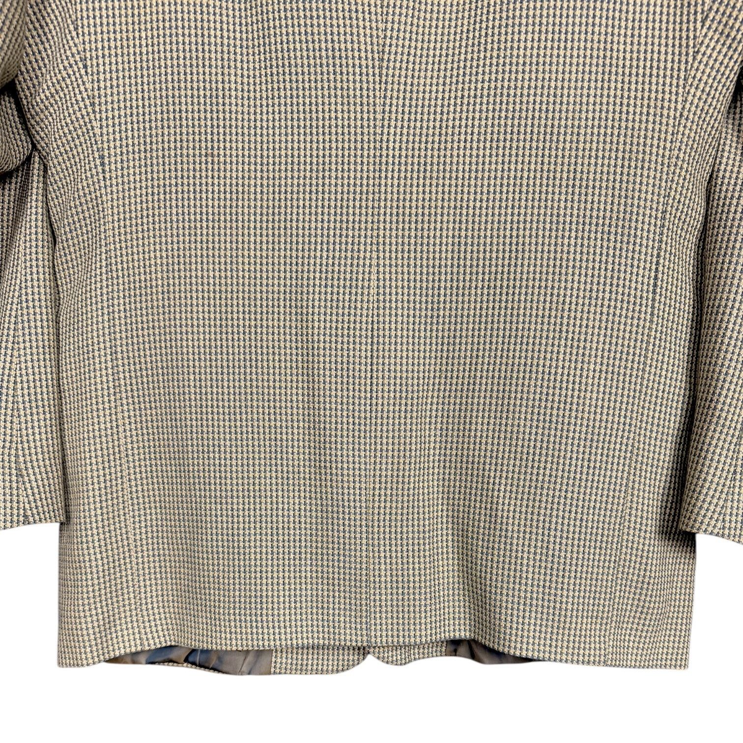 Pierre Cardin Vtg Pierre Cardin Brown & Green Houndstooth Men's Blazer 44R Size 44R - 11 Thumbnail