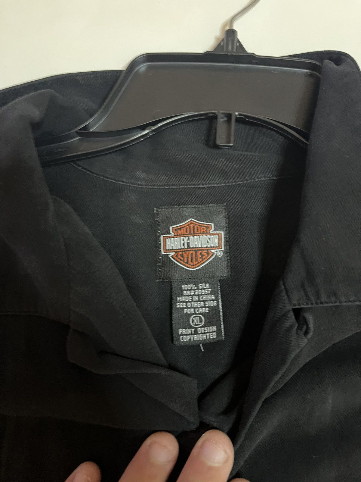 Harley Davidson × Vintage Silk Harley Davidson Embroidered button up Size US XL / EU 56 / 4 - 5 Thumbnail