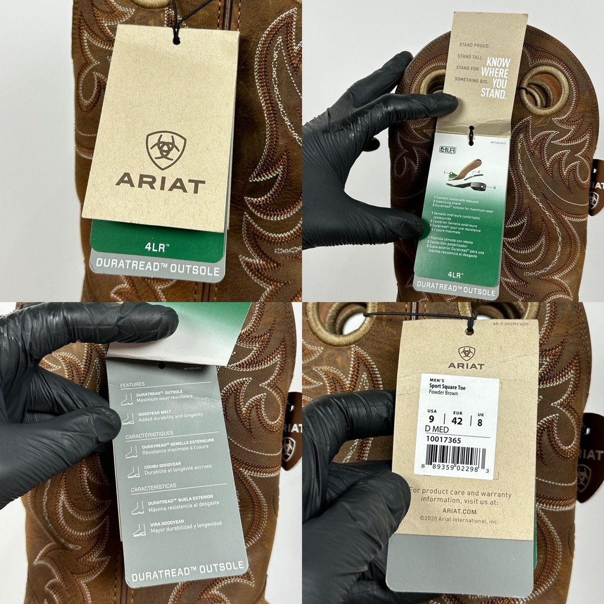 Ariat NEW! Ariat Square Toe Western Brown Leather Boots Size US 9 / EU 42 - 22 Thumbnail