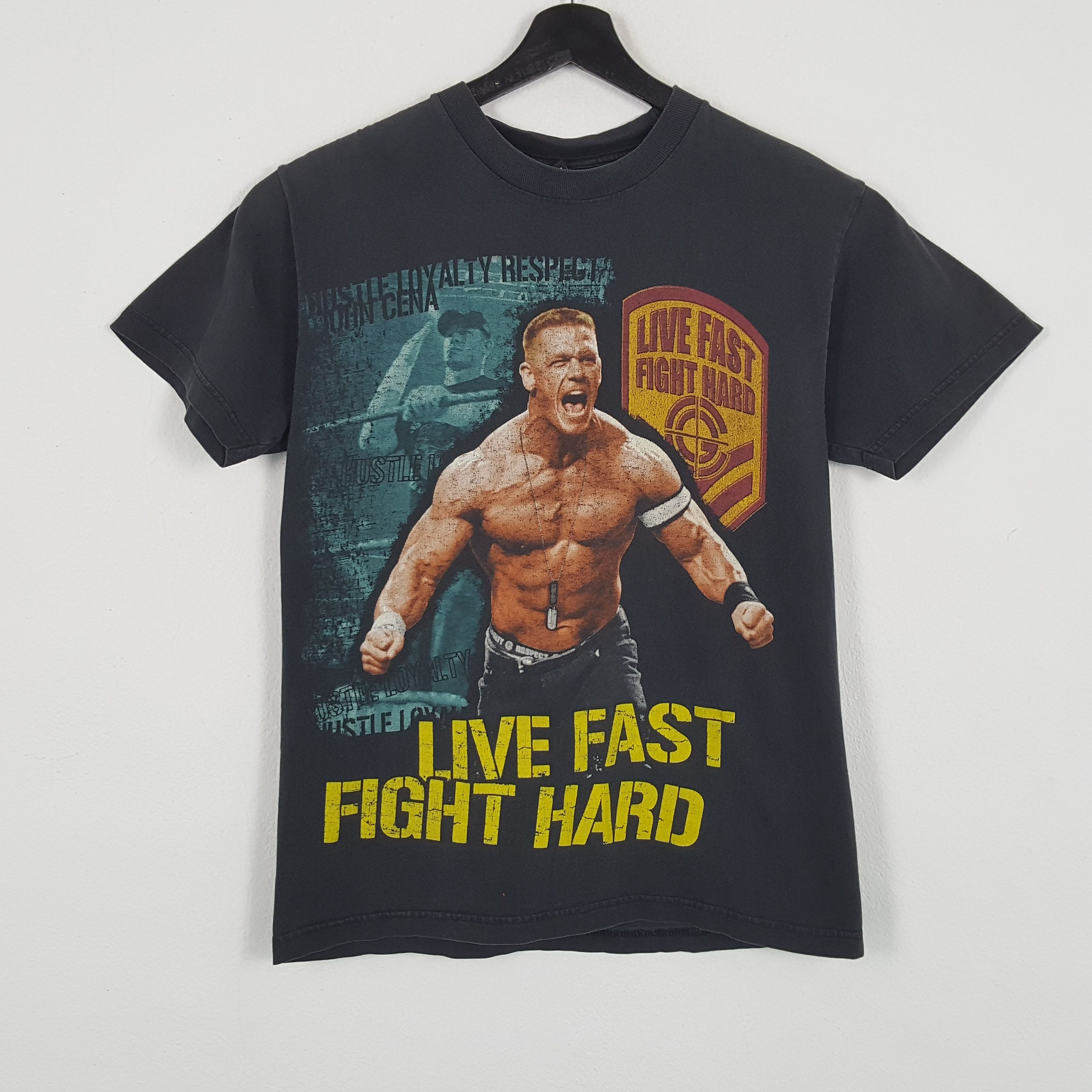 image of Vintage x Wwe John Cena Tshirt Streetwear Style in Black, Men's (Size Medium)