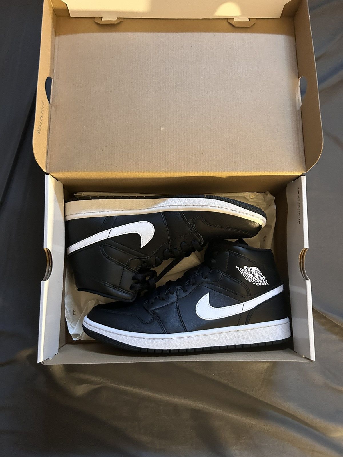 Black and white Jordans