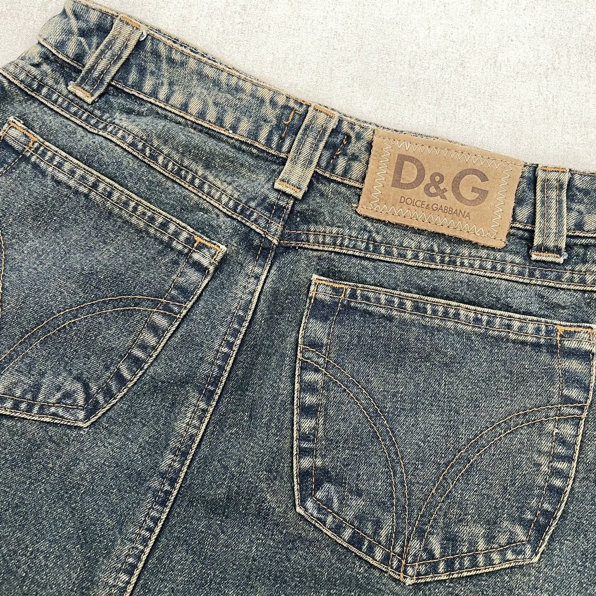 Dolce & Gabbana Dolce & Gabbana Midi Denim Skirt Size 34" / US 12 / IT 48 - 3 Thumbnail