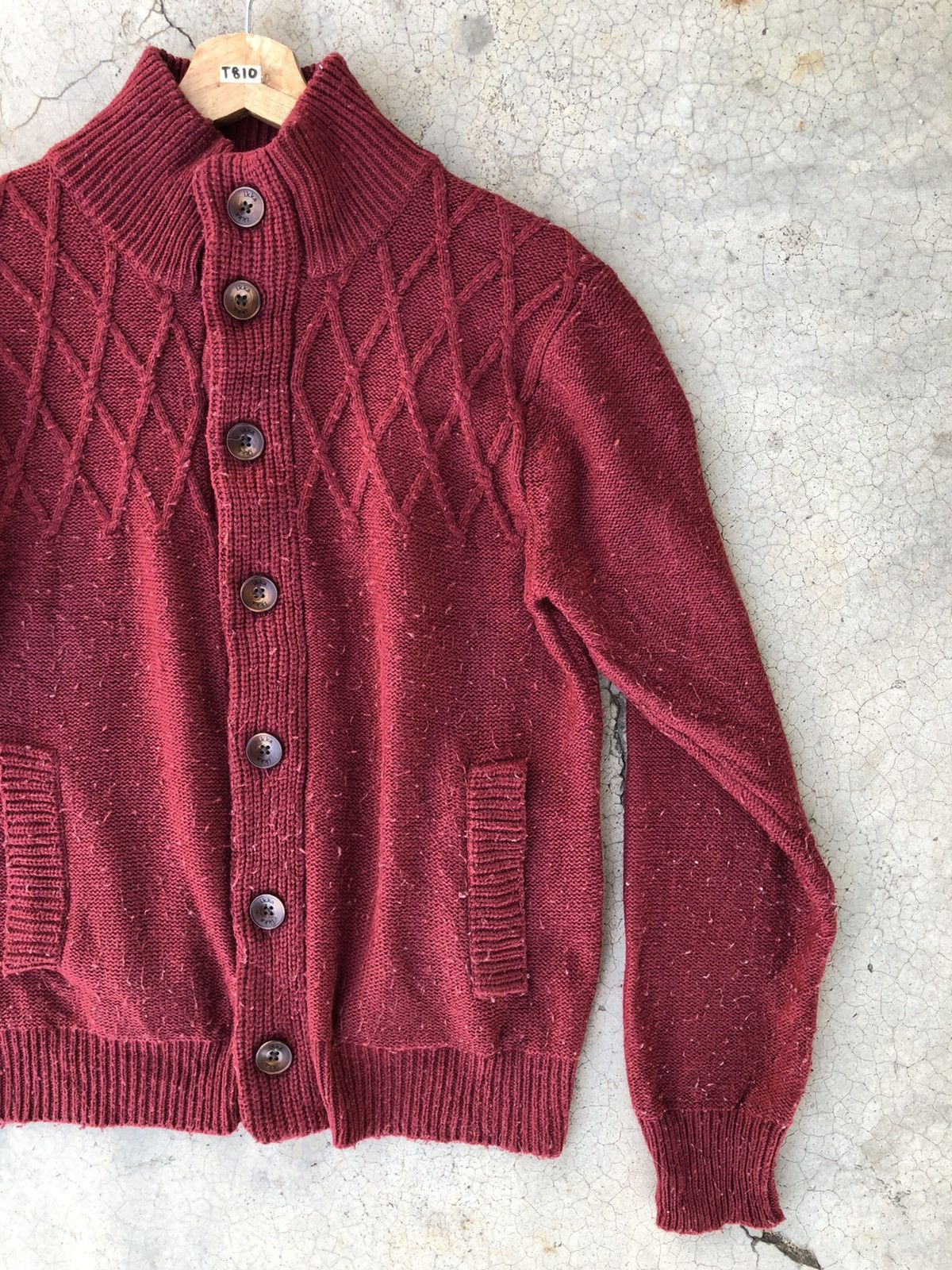 Aran Isles Knitwear Vintage Maron Cardigan Knitting Jumper With Pocket Size US S / EU 44-46 / 1 - 2 Thumbnail