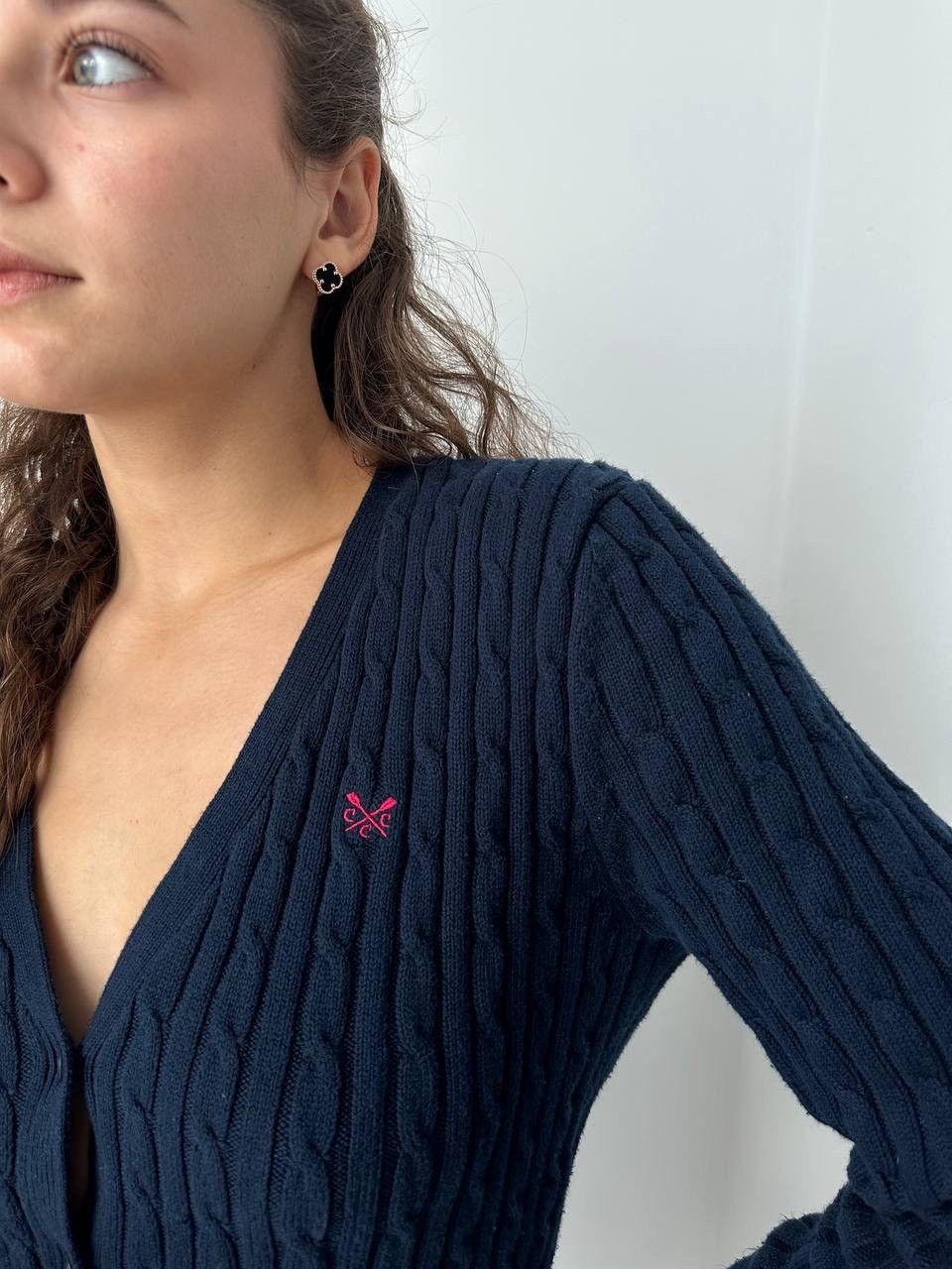 Vintage Vintage Cardigan Blue Jumper Pullover Womens Sweater Size L / US 10 / IT 46 - 4 Thumbnail