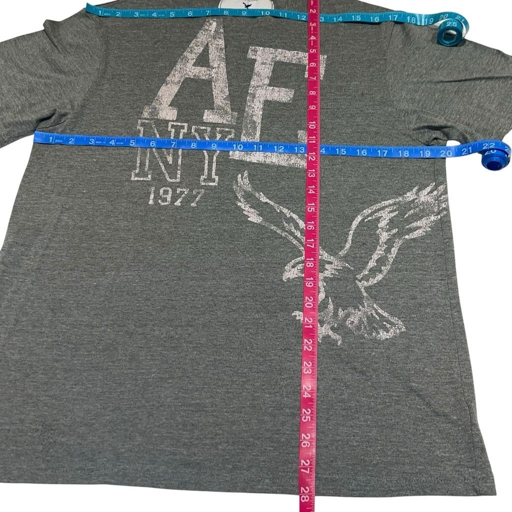 American Eagle Outfitters American Eagle Men's Y2K Gray Graphic Tee AE NY 1977 Size L Size US L / EU 52-54 / 3 - 3 Thumbnail