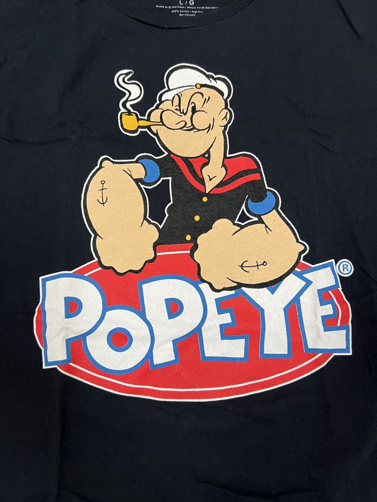 Cartoon Network Popeye The Sailor Black T-shirt Size US L / EU 52-54 / 3 - 2 Thumbnail