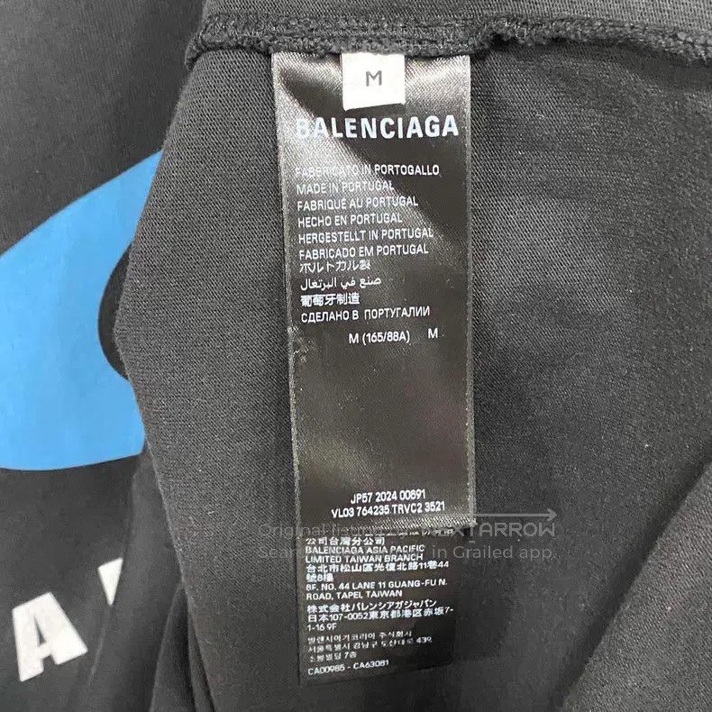 Balenciaga Balenciaga Blue Ring Wave Printed Aged Short Sleeve Size US M / EU 48-50 / 2 - 5 Thumbnail