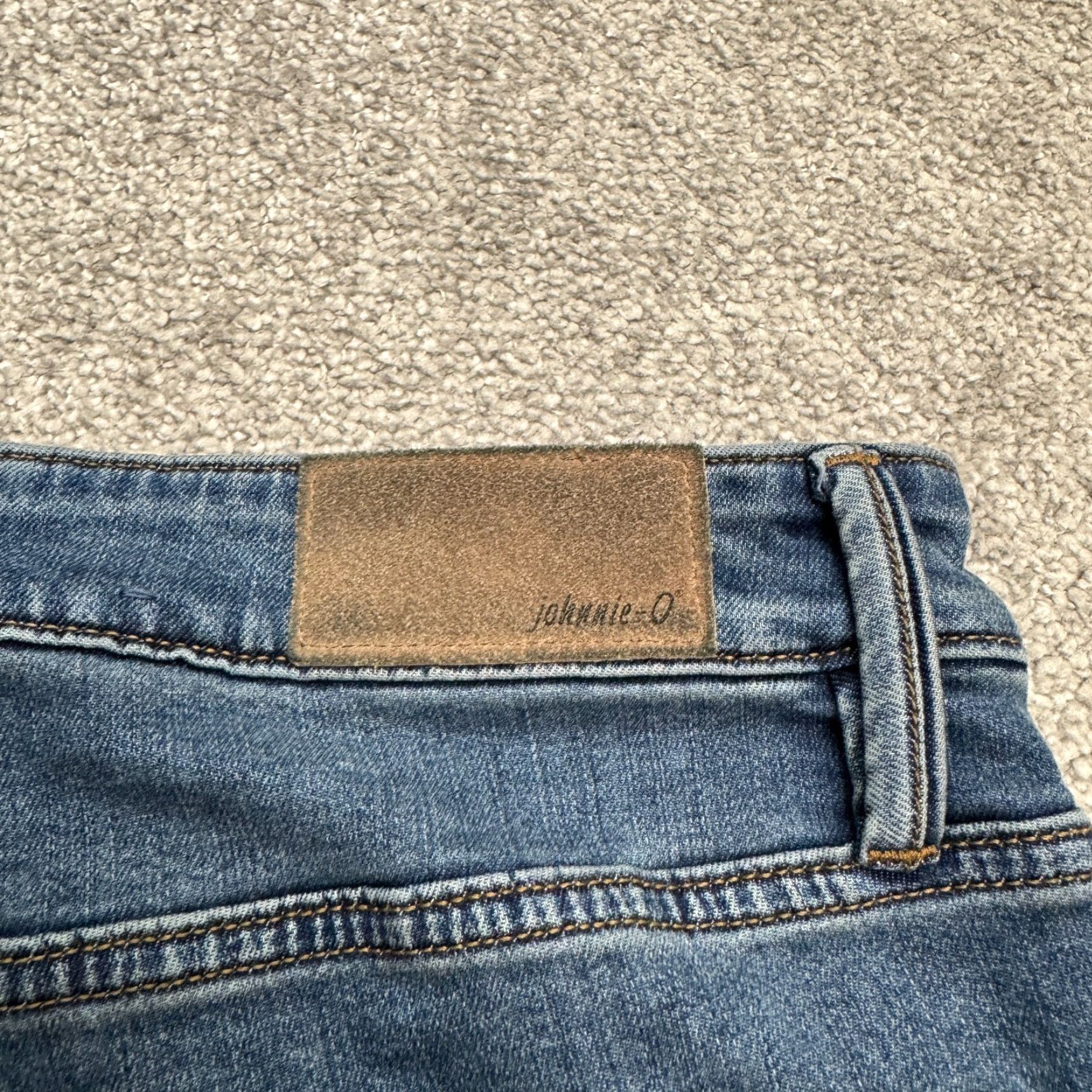 johnnie-O johnnie-O Jeans Mens 35x32 Blue Denim 5-Pocket Anaheim Tencel Straight Leg Size US 35 - 4 Thumbnail