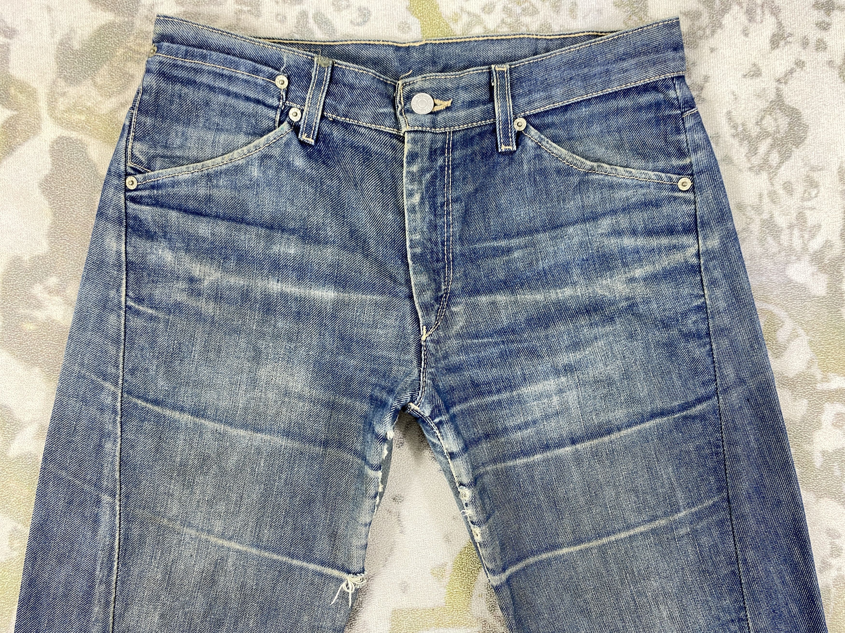 If Six Was Nine Blue Vintage Levi's Engineer Jeans 31x27.5 Denim -JN2109 Size US 31 - 3 Thumbnail