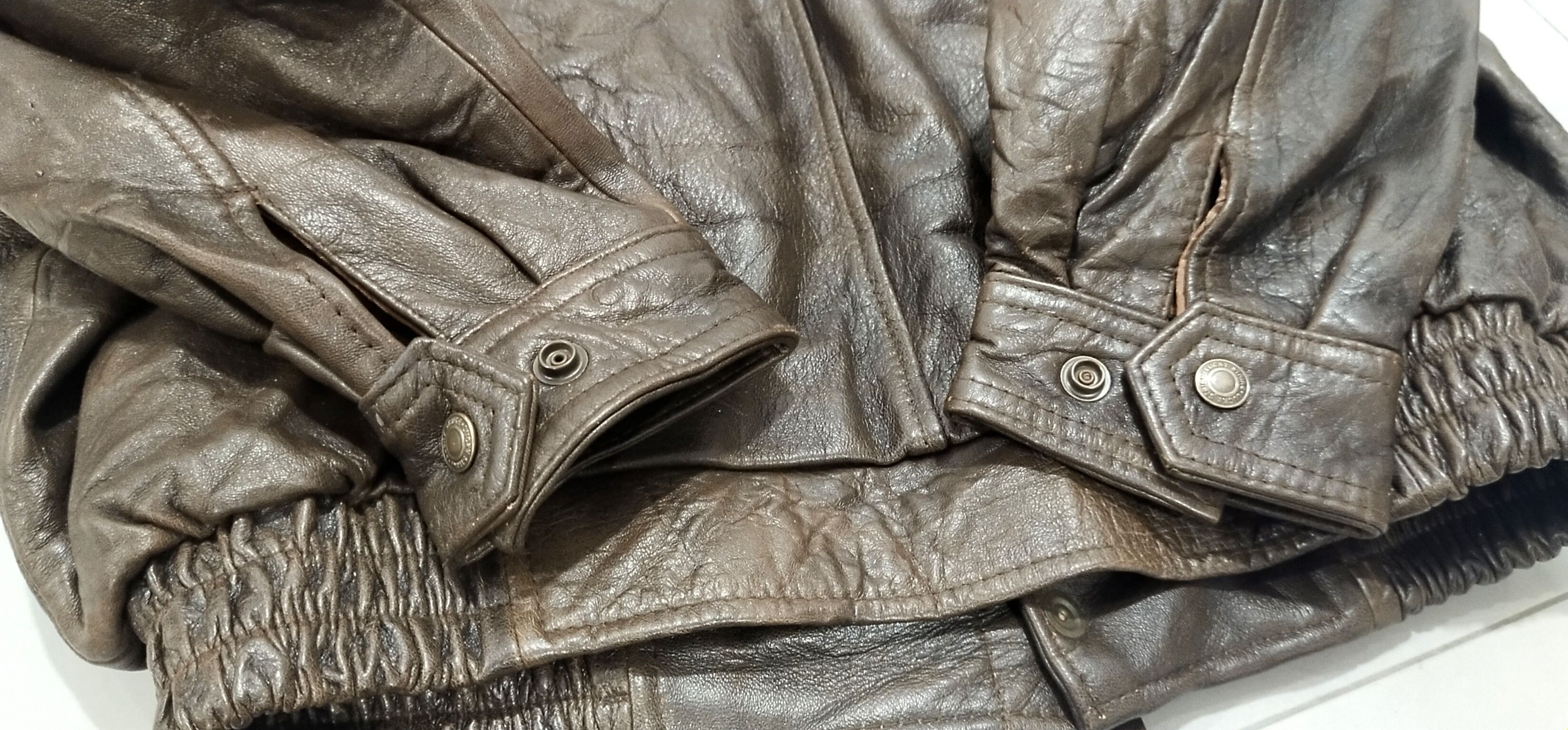 Leather Final💥 Drop Lucky Strike Leather Jacket L💥 Size US L / EU 52-54 / 3 - 15 Thumbnail