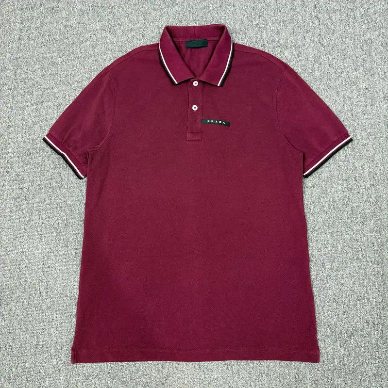 Prada Prada Red Cotton Men's Polo Shirt Size US L / EU 52-54 / 3 - 1 Thumbnail
