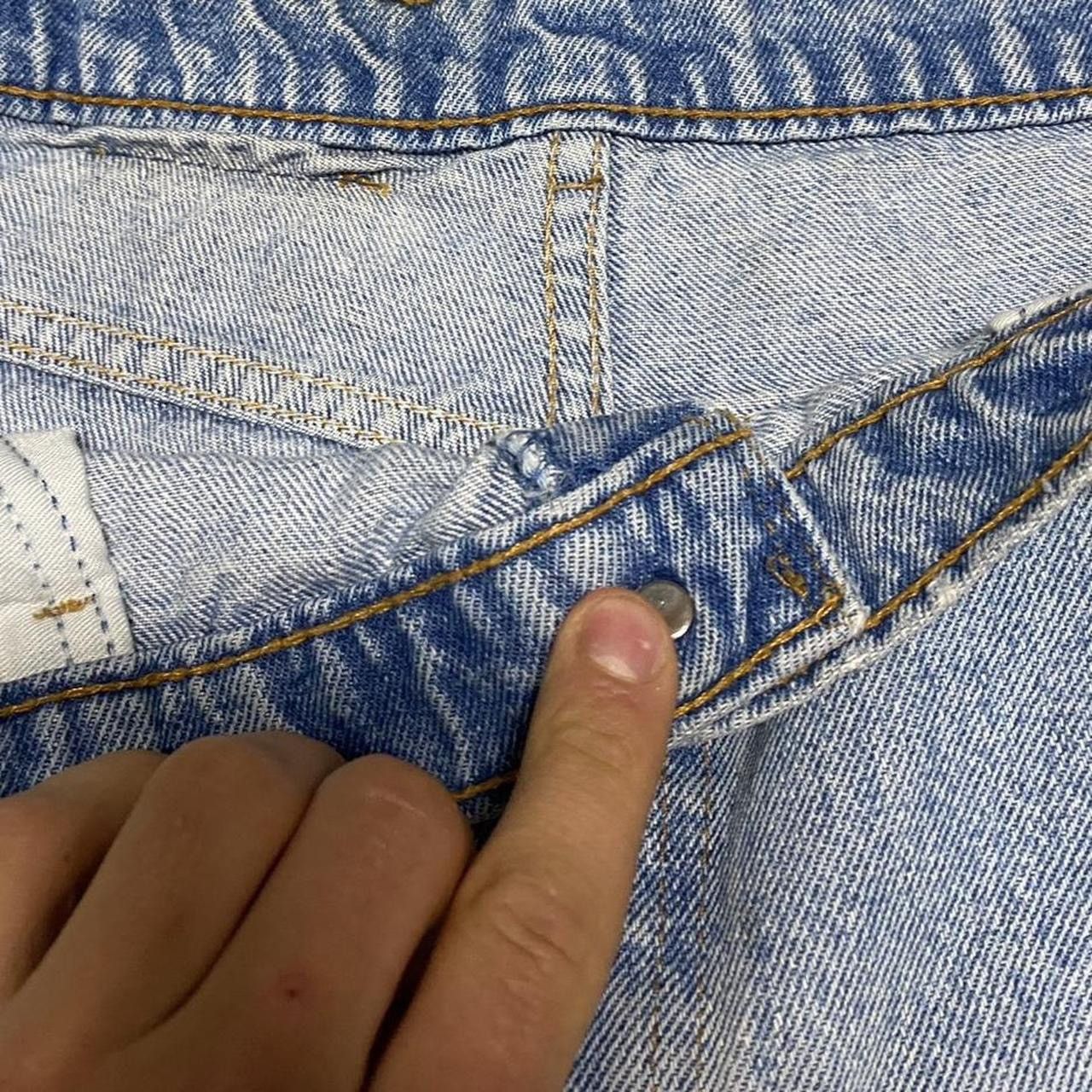 Levi's Vintage Orange tab 619 Levi distressed denim shorts Size US 35 - 4 Thumbnail