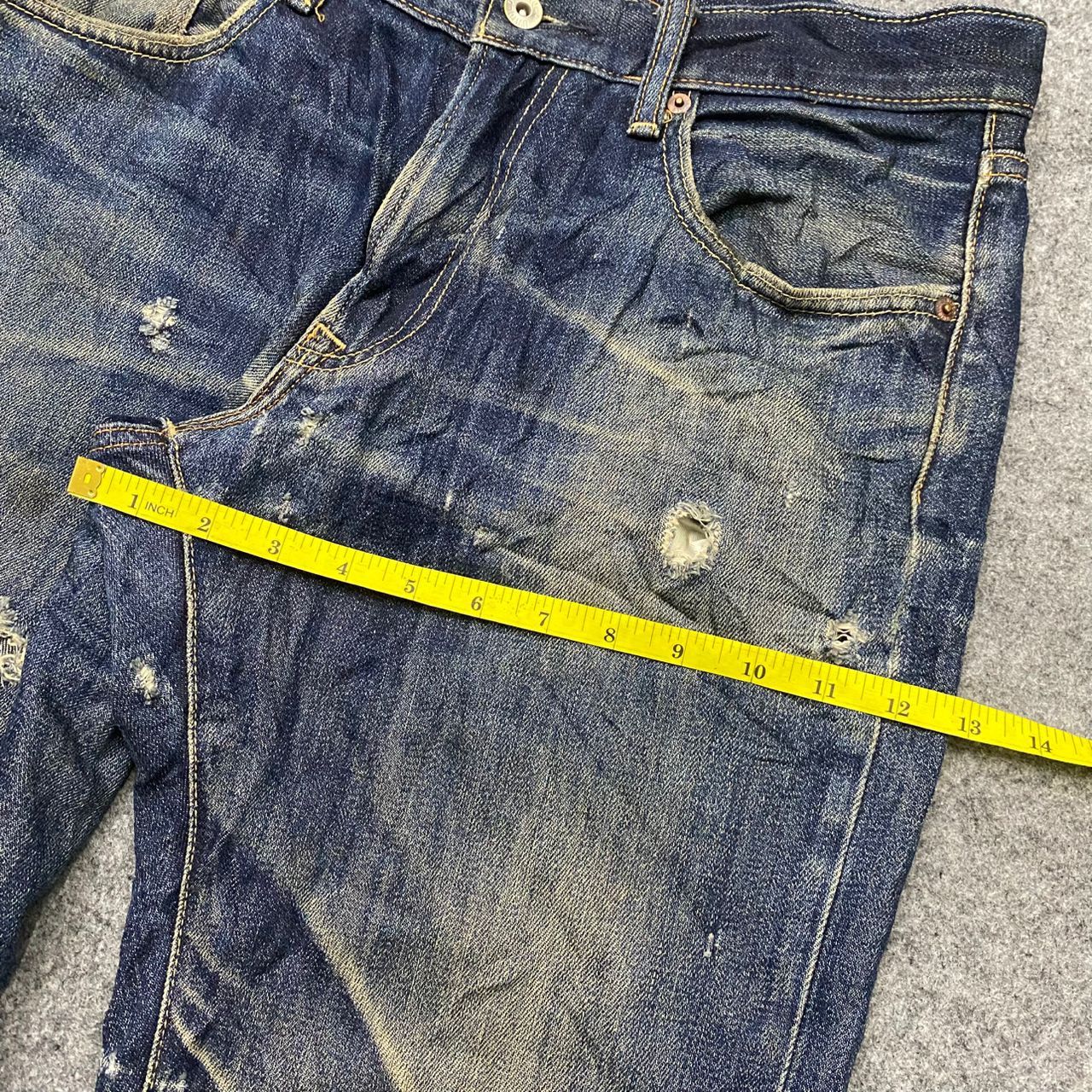 Japanese Brand Vintage Uniqlo Distressed Denim Kurt Cobain Style Size US 33 - 5 Thumbnail